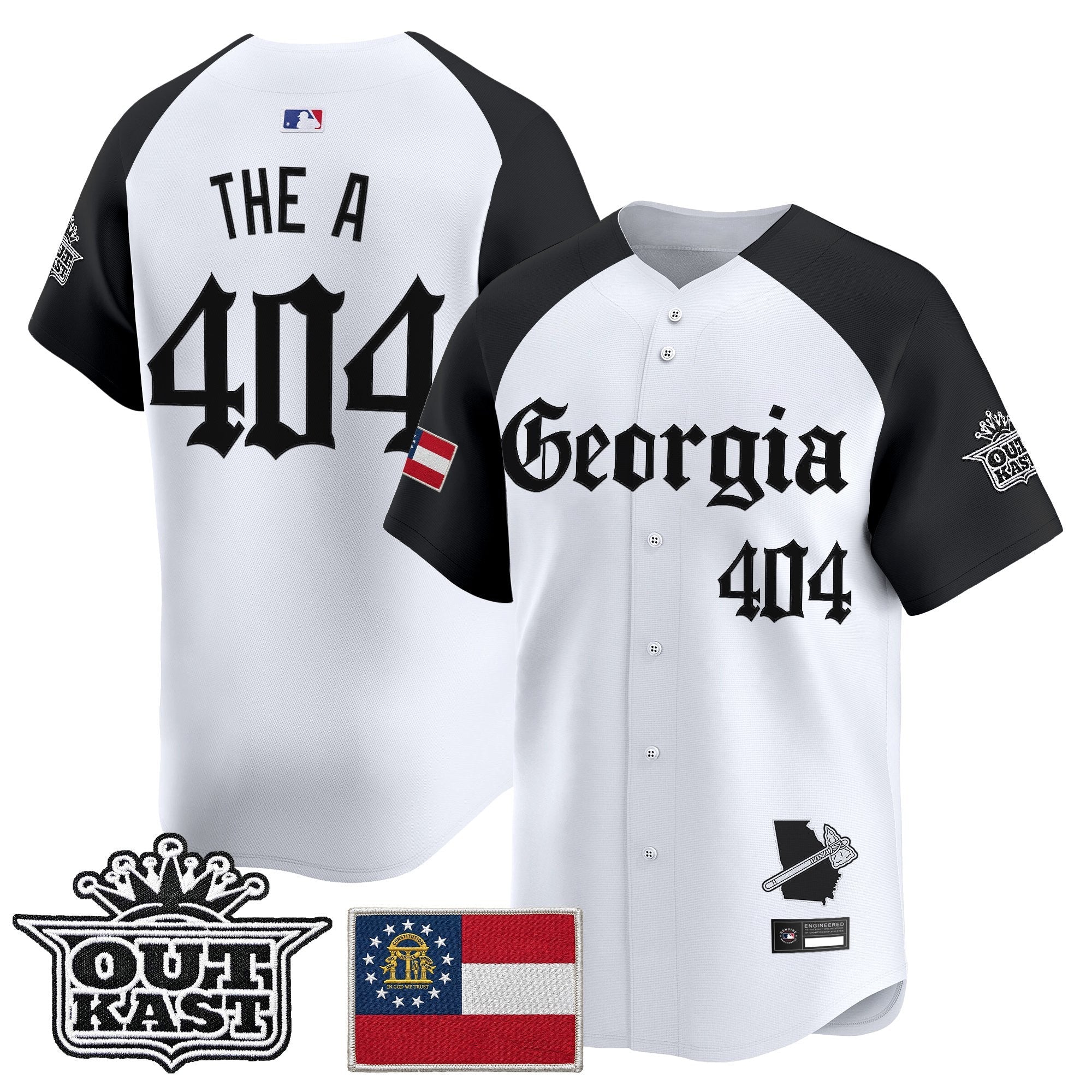 Men's Atlanta Braves 'Georgia x Outkast Gothic Edition' Vapor Premier Limited Jersey - All Stitched