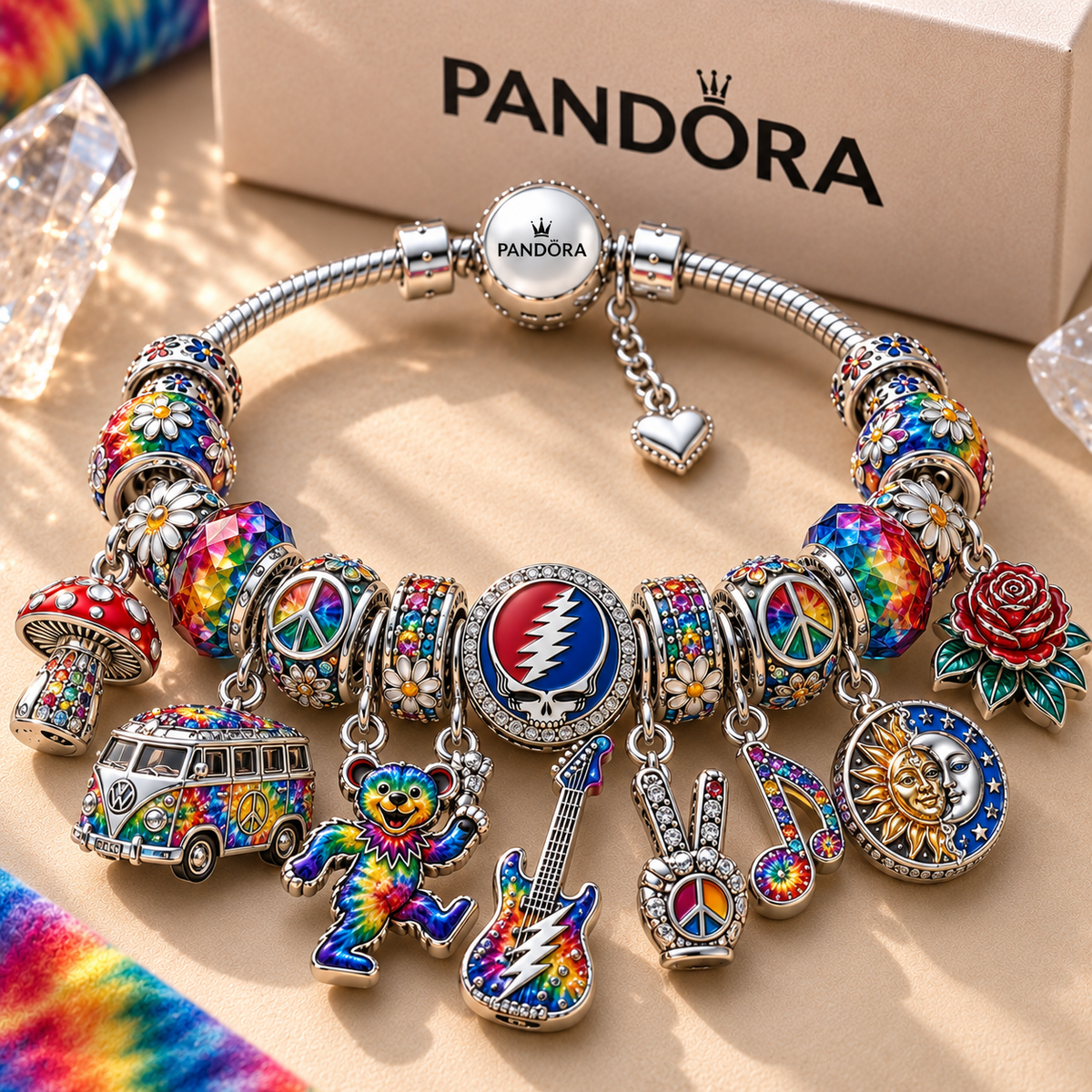 GRFD Silver Charm Bracelet Set NTTB