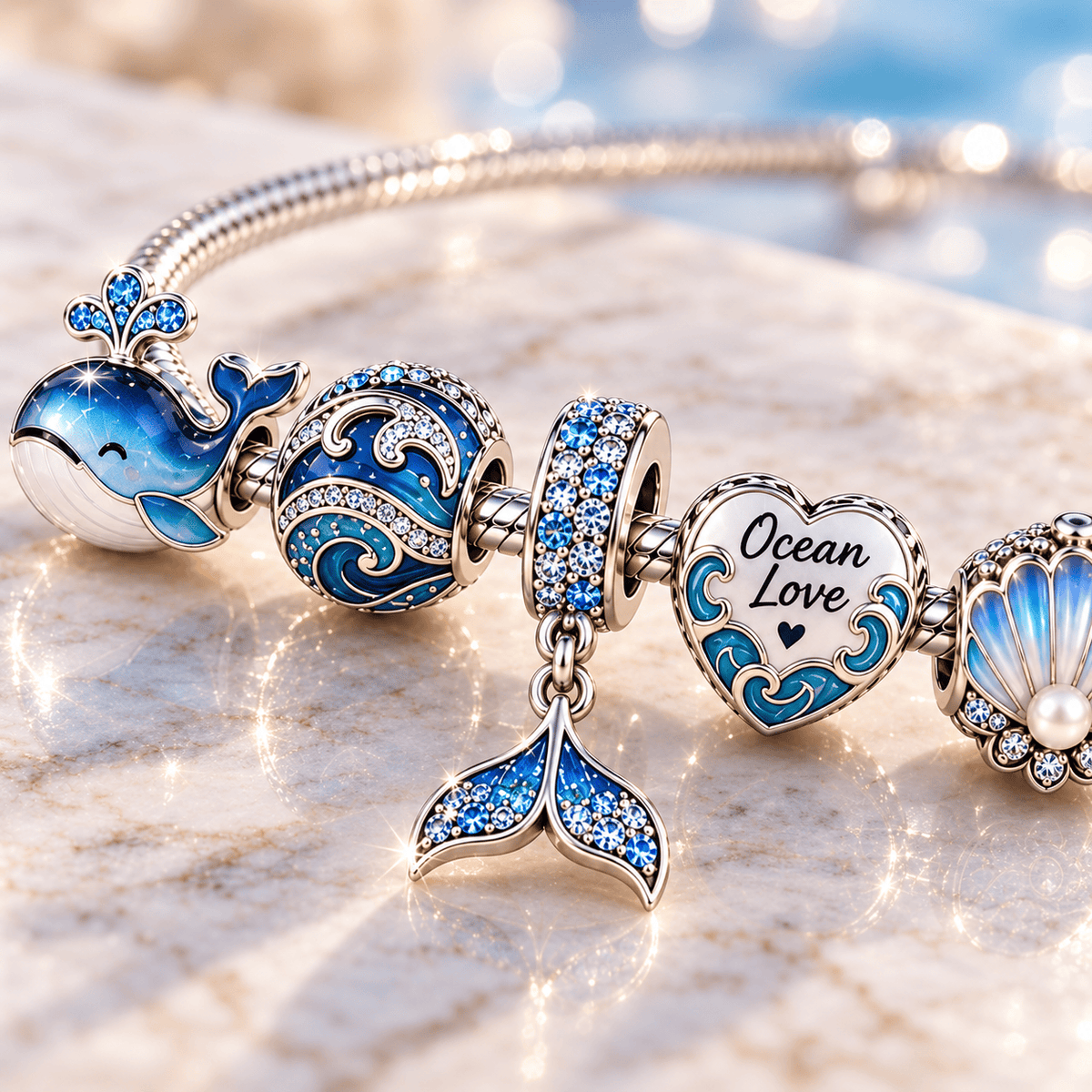 WHL Sliver Charm Bracelet Set PTT