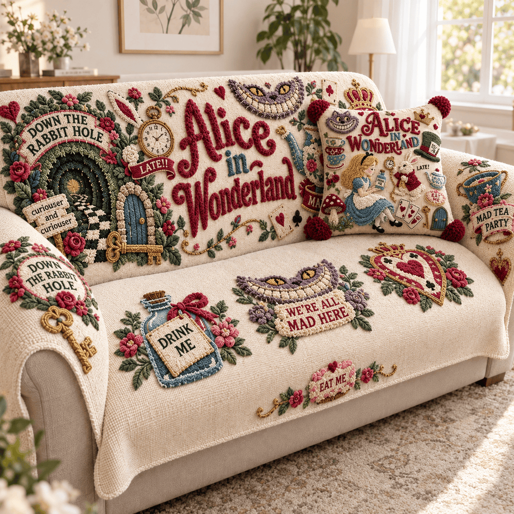 ALW Tufted Sofa Cover & Pillow Set HTTT