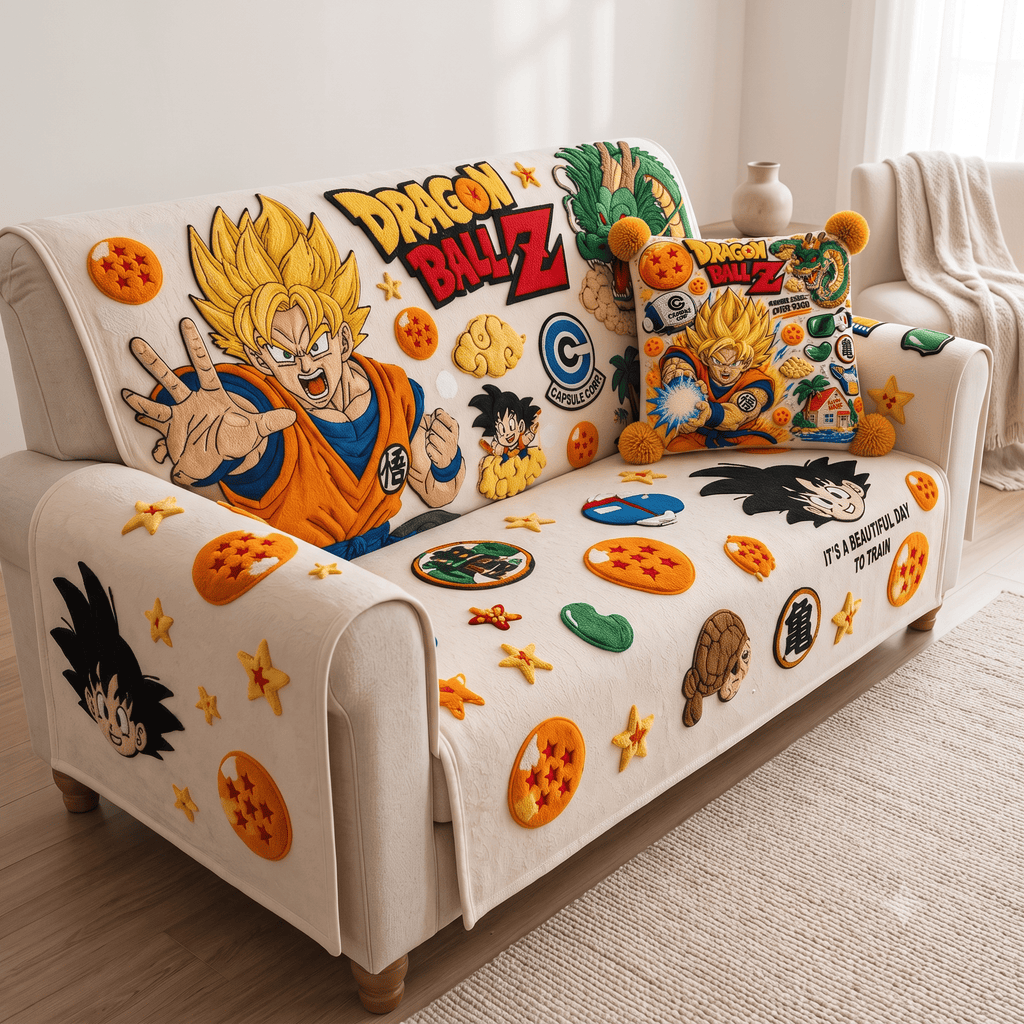 DGBL Tufted Sofa Cover & Pillow Set DNBN