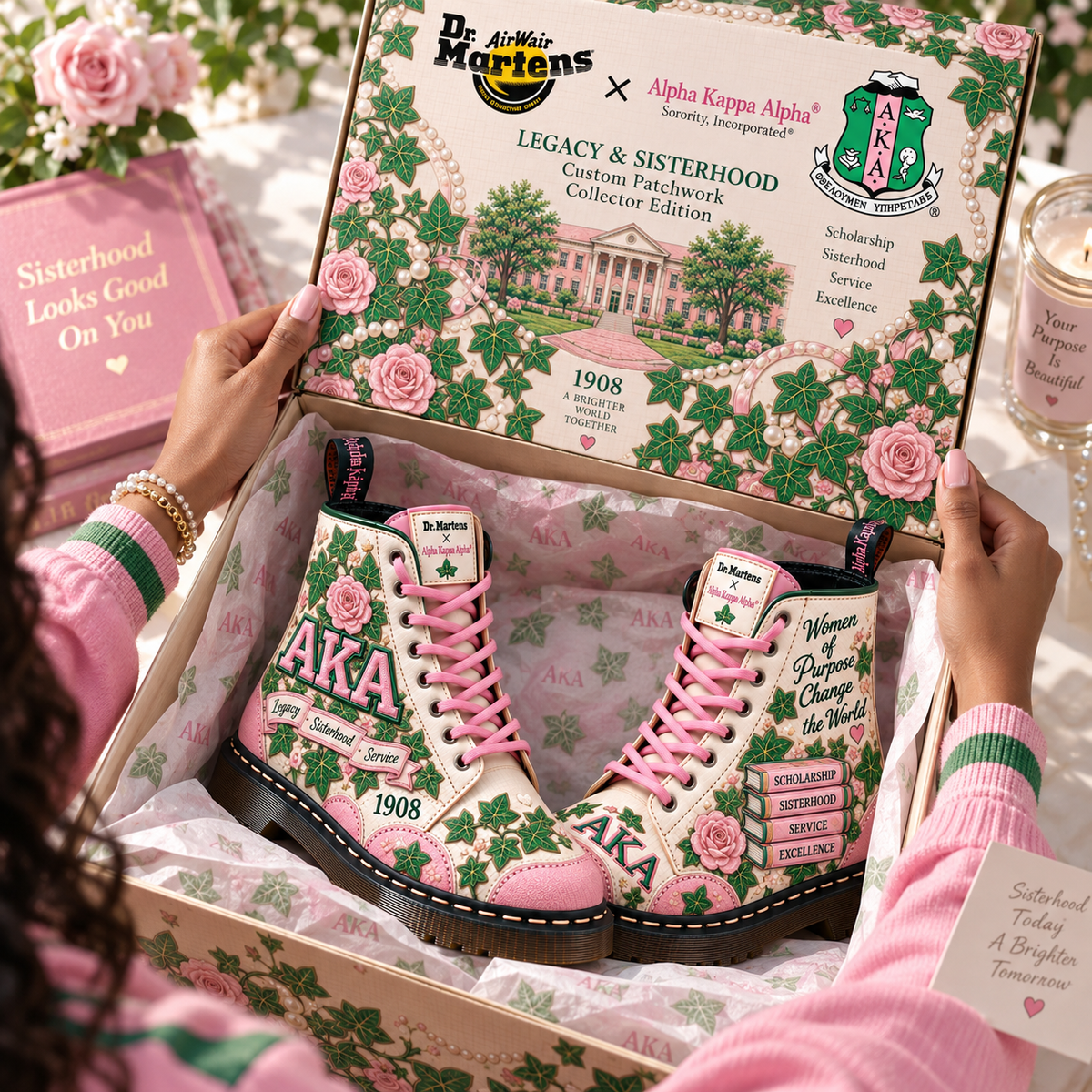 AKA Premium Leather Lace-Up Boots LNTH