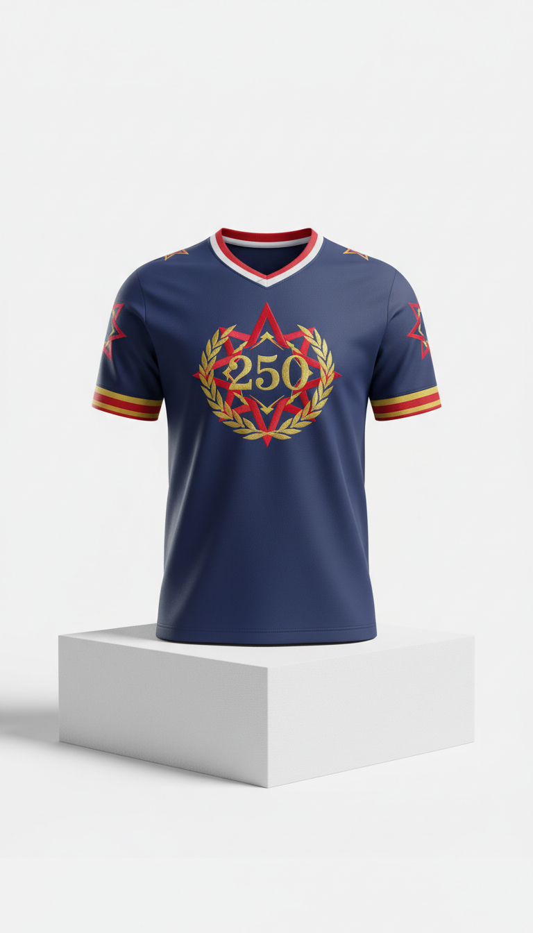 Men's star blue 250th anniversary jersey