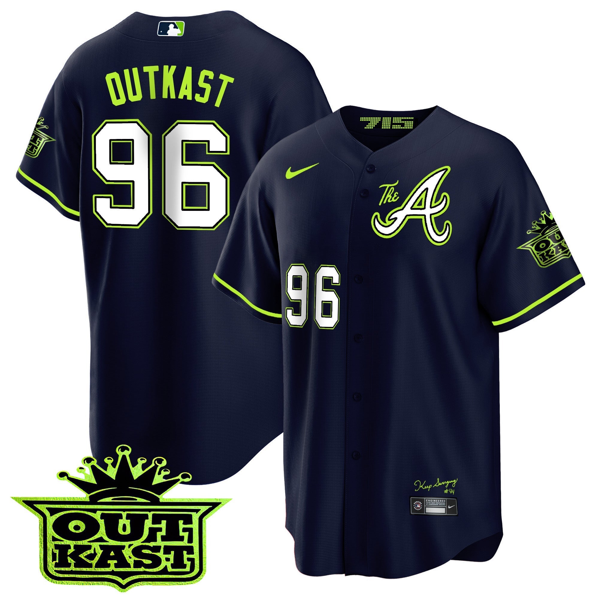 Men's Atlanta Braves Atliens The A Cool Base Jersey - All Stitched
