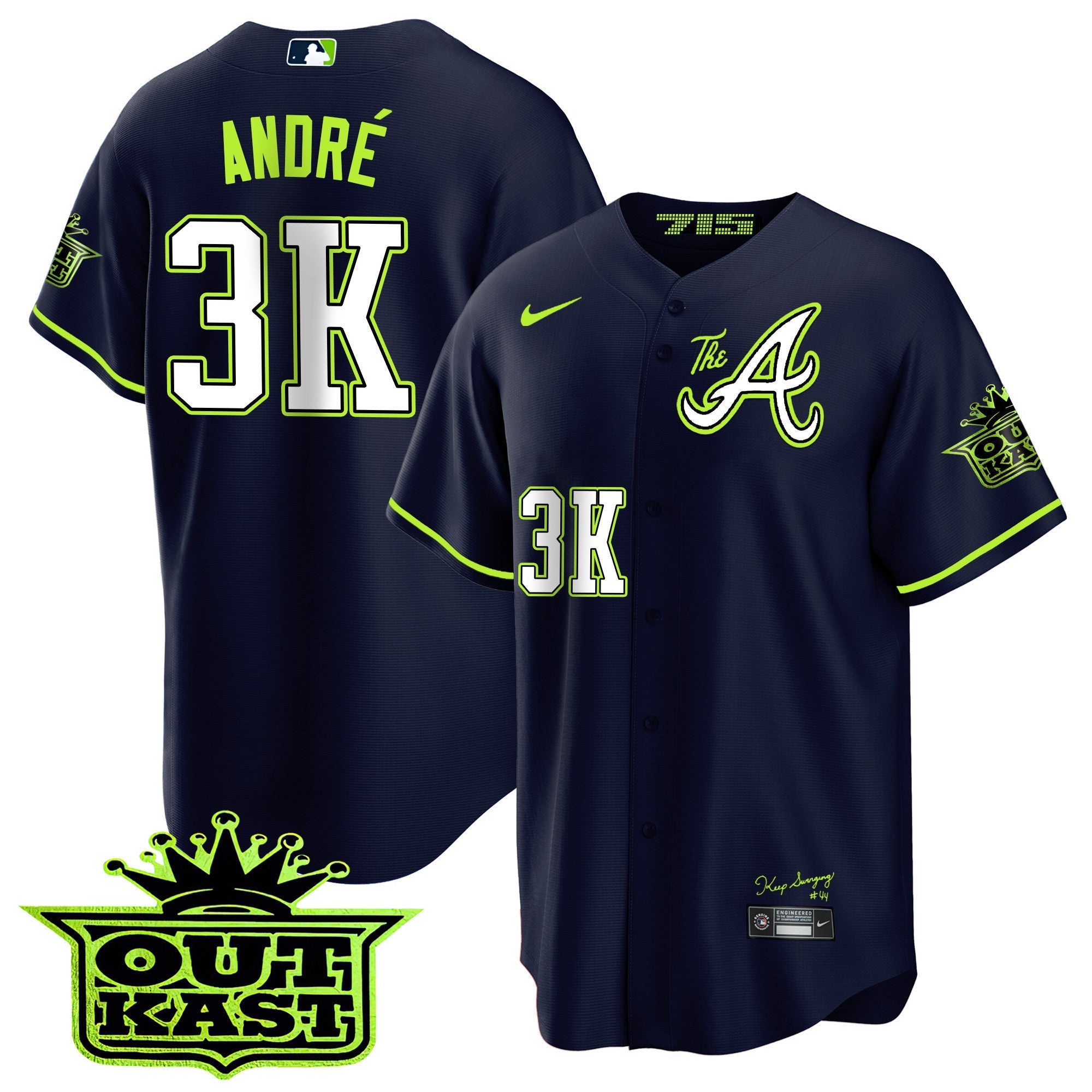 Men's Atlanta Braves Atliens The A Cool Base Jersey - All Stitched