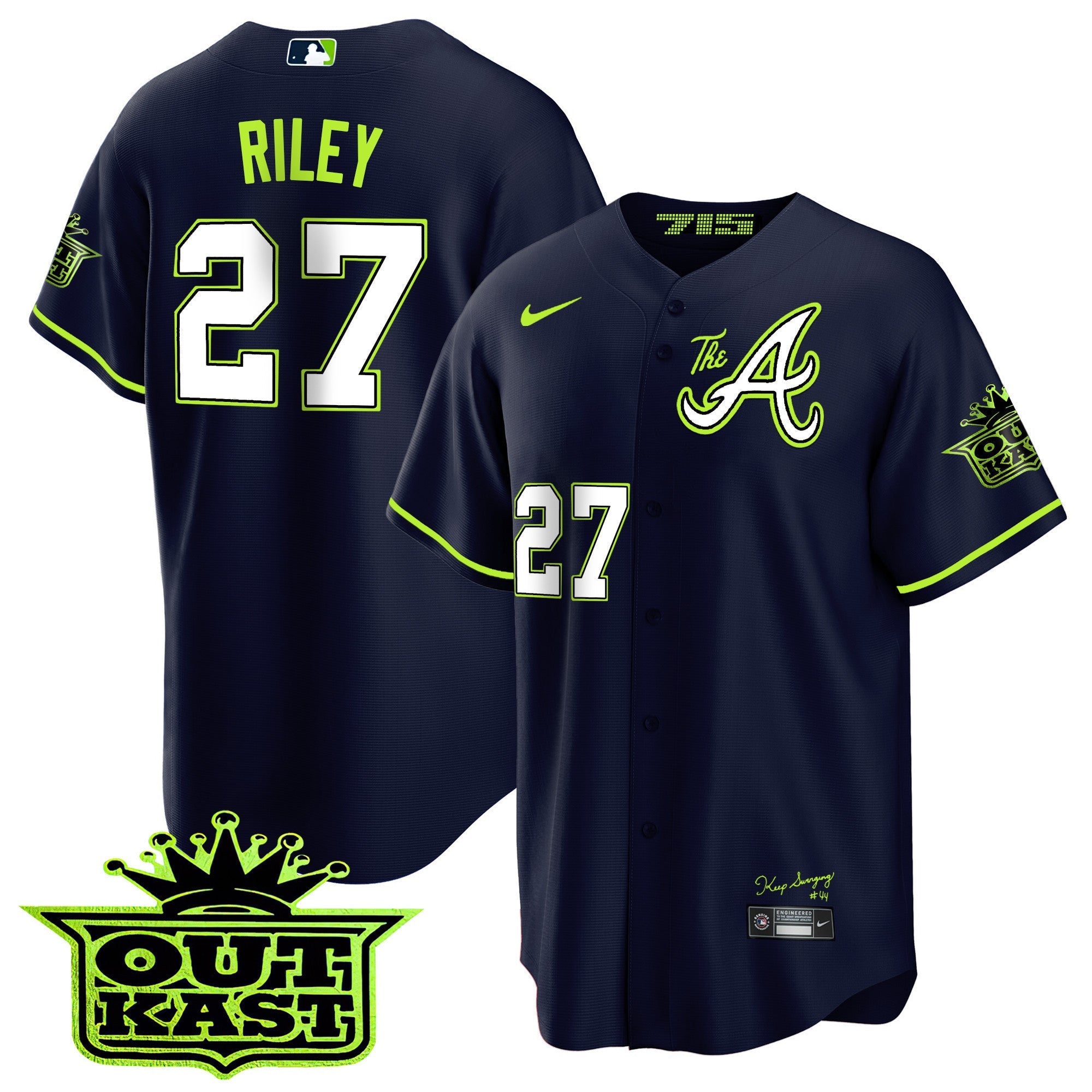Men's Atlanta Braves Atliens The A Cool Base Jersey - All Stitched