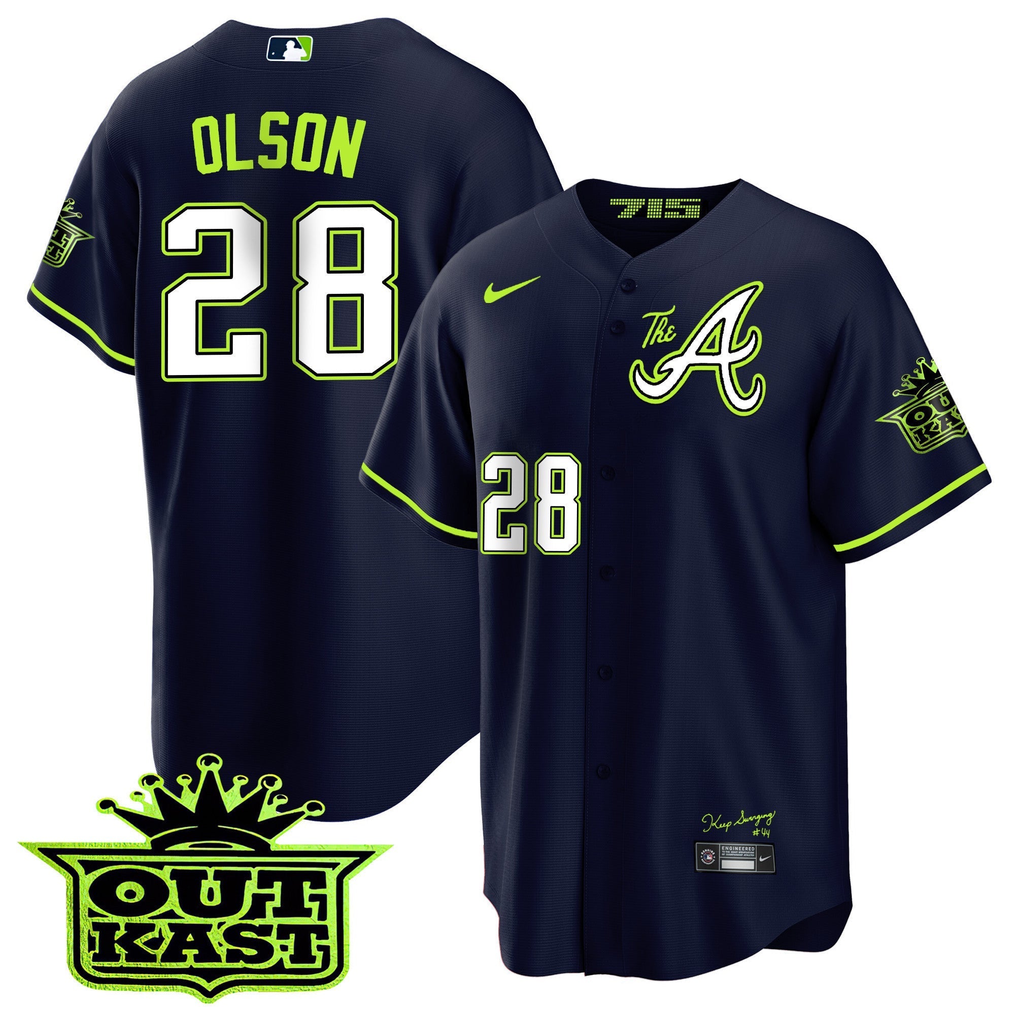 Men's Atlanta Braves Atliens The A Cool Base Jersey - All Stitched