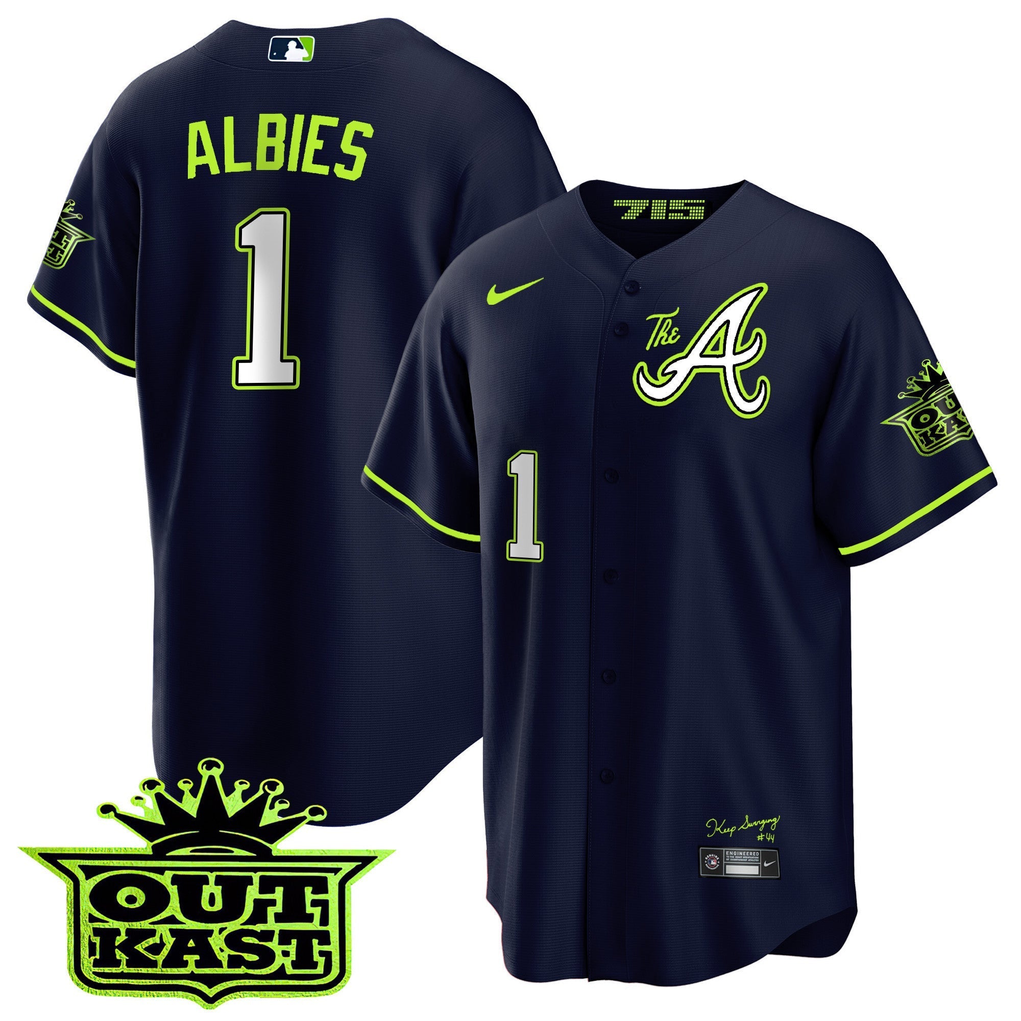 Men's Atlanta Braves Atliens The A Cool Base Jersey - All Stitched