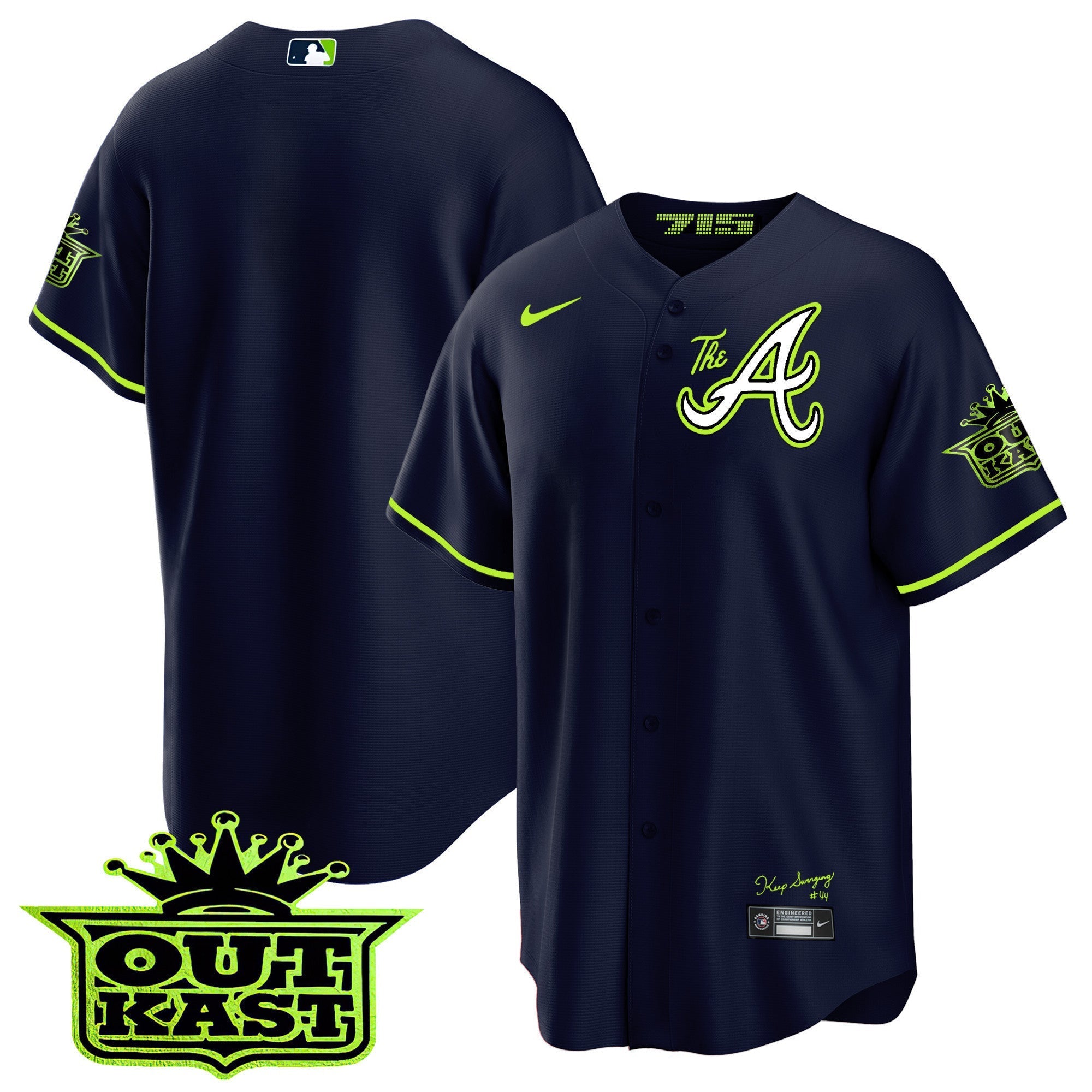Men's Atlanta Braves Atliens The A Cool Base Jersey - All Stitched