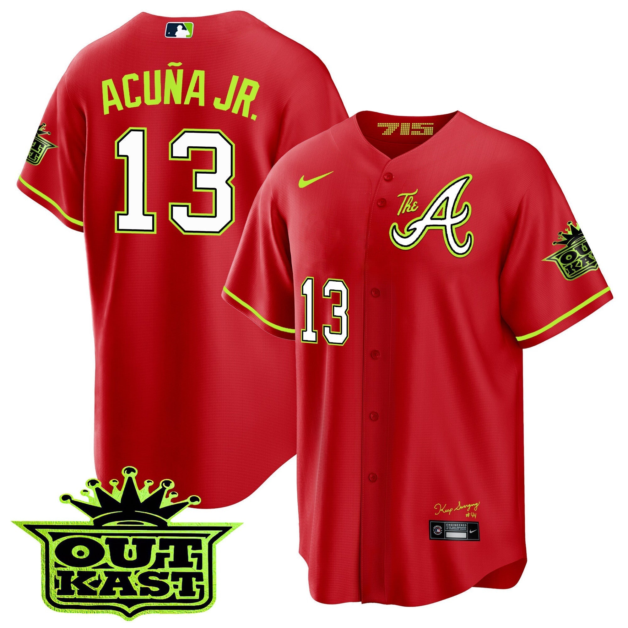 Men's Atlanta Braves Atliens The A Cool Base Jersey - All Stitched