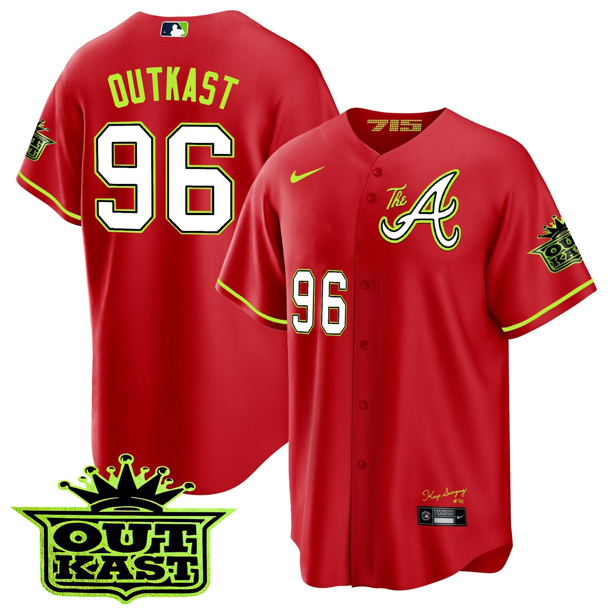 Men's Atlanta Braves Atliens The A Cool Base Jersey - All Stitched