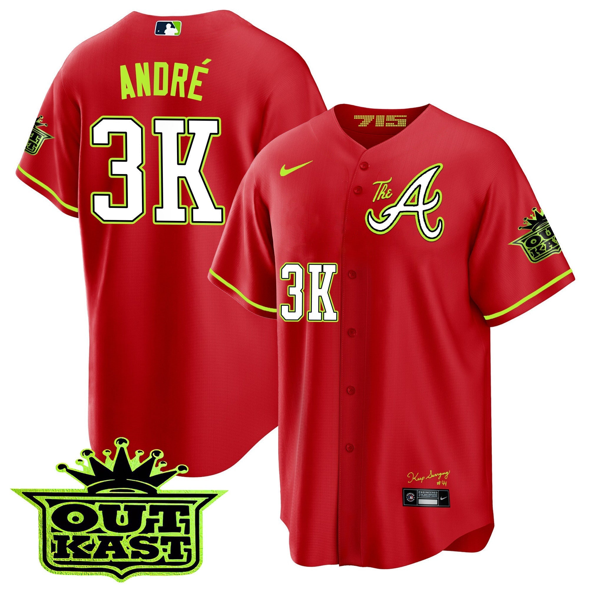 Men's Atlanta Braves Atliens The A Cool Base Jersey - All Stitched