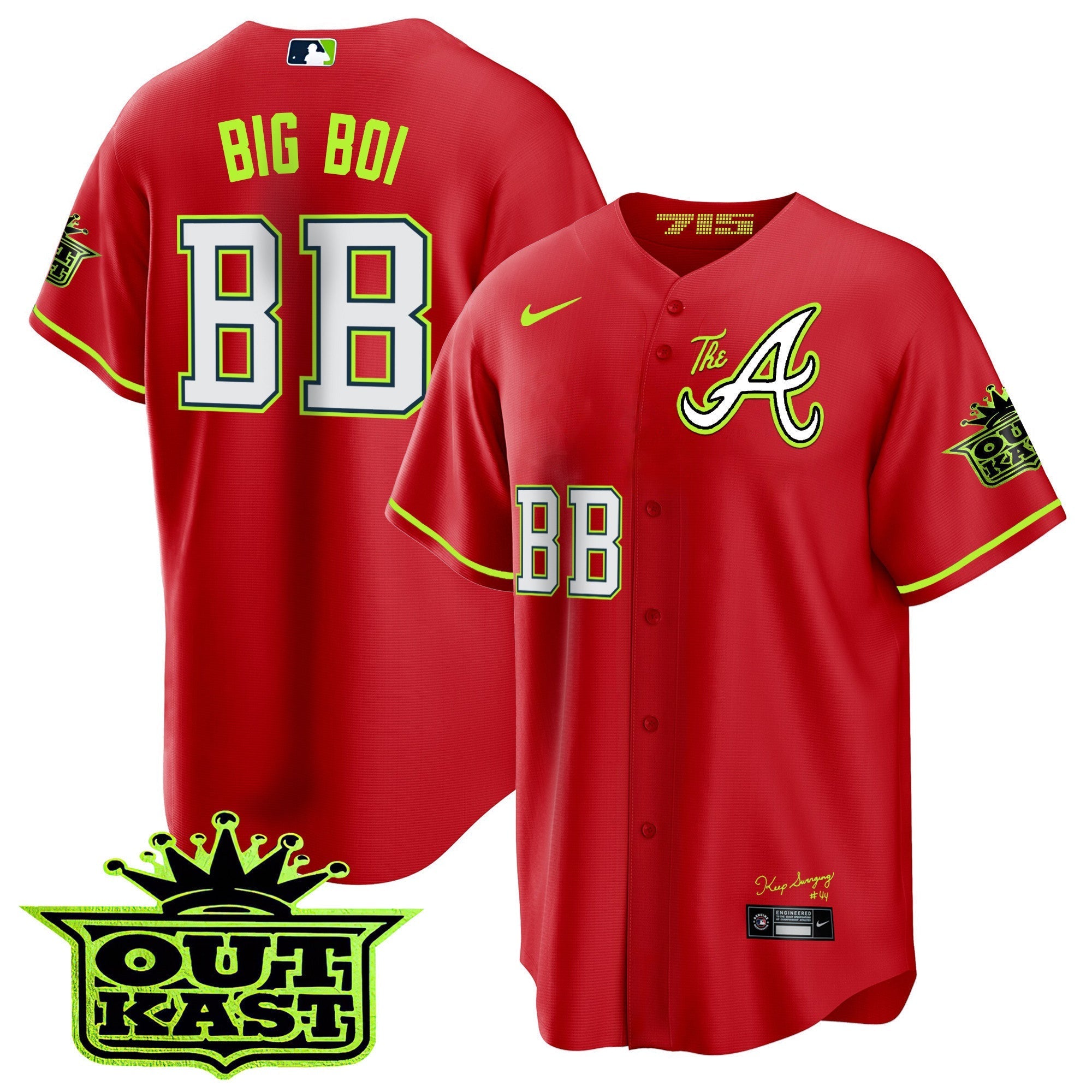 Men's Atlanta Braves Atliens The A Cool Base Jersey - All Stitched