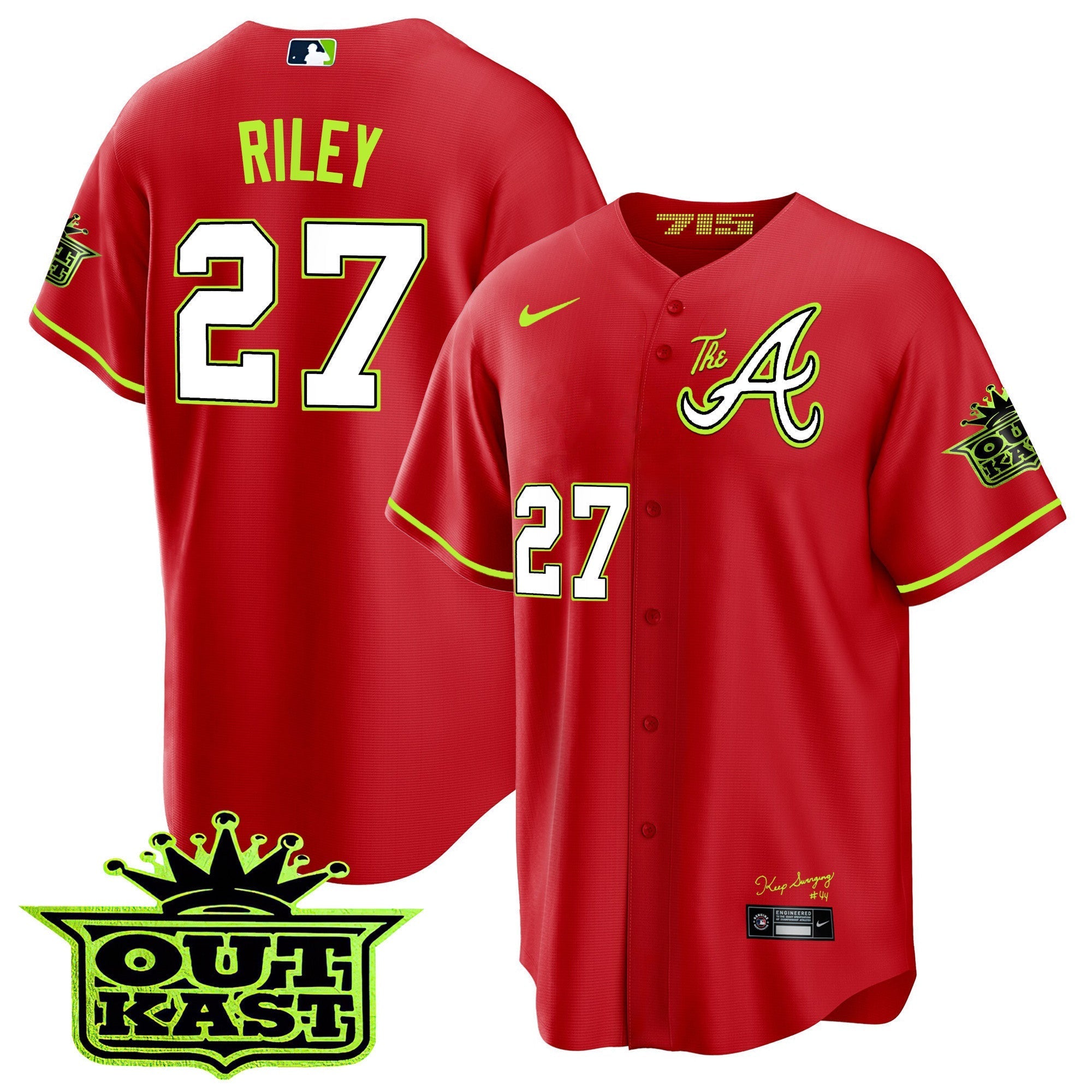 Men's Atlanta Braves Atliens The A Cool Base Jersey - All Stitched