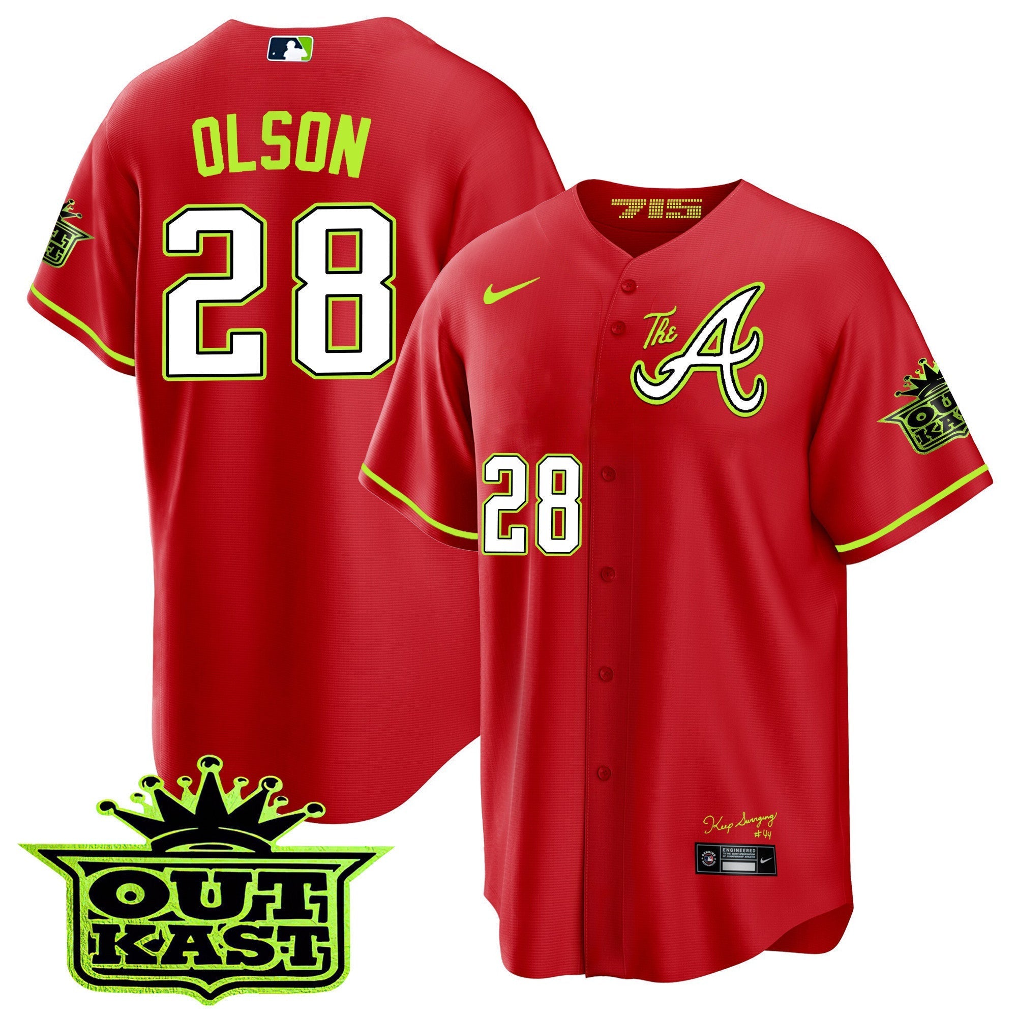 Men's Atlanta Braves Atliens The A Cool Base Jersey - All Stitched