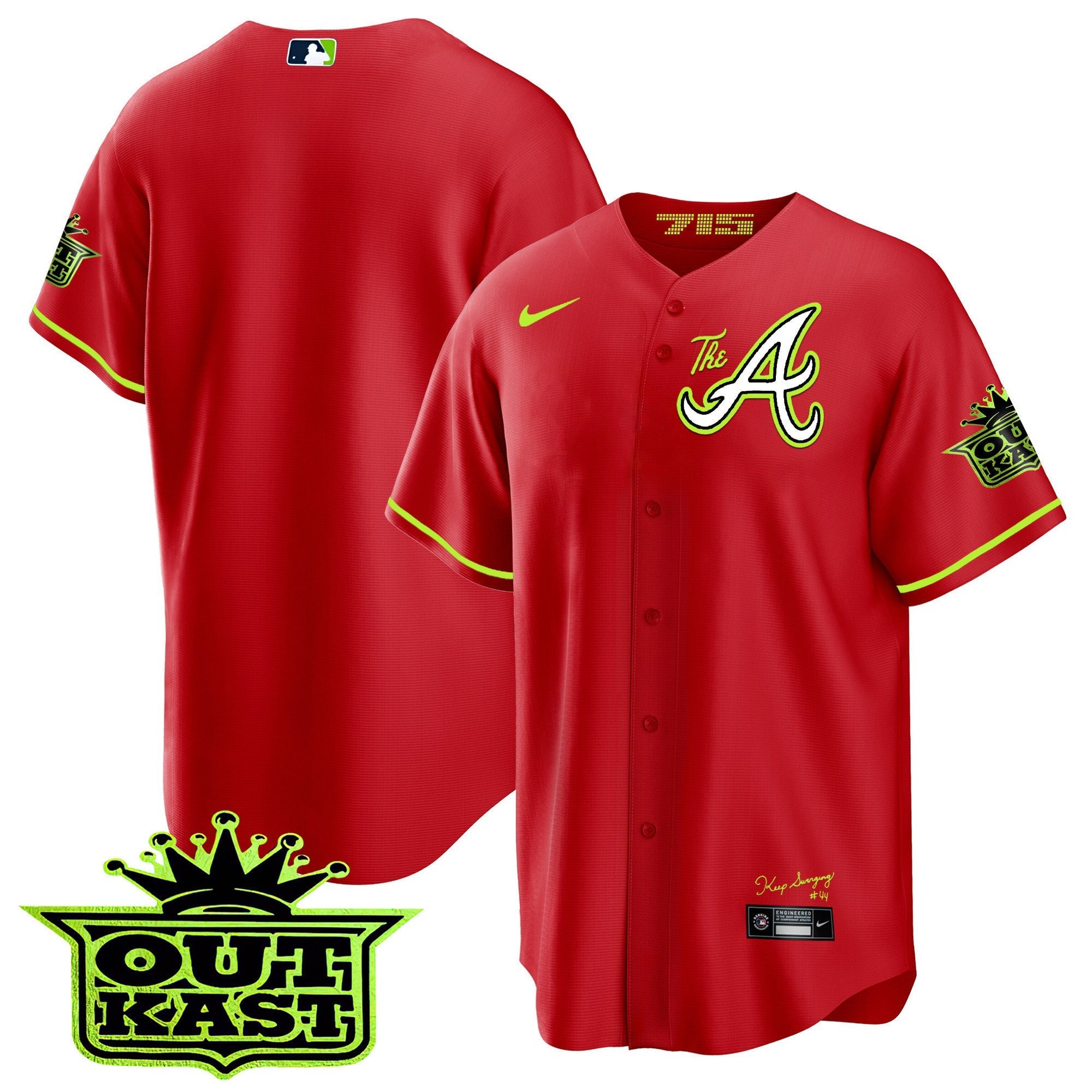 Men's Atlanta Braves Atliens The A Cool Base Jersey - All Stitched