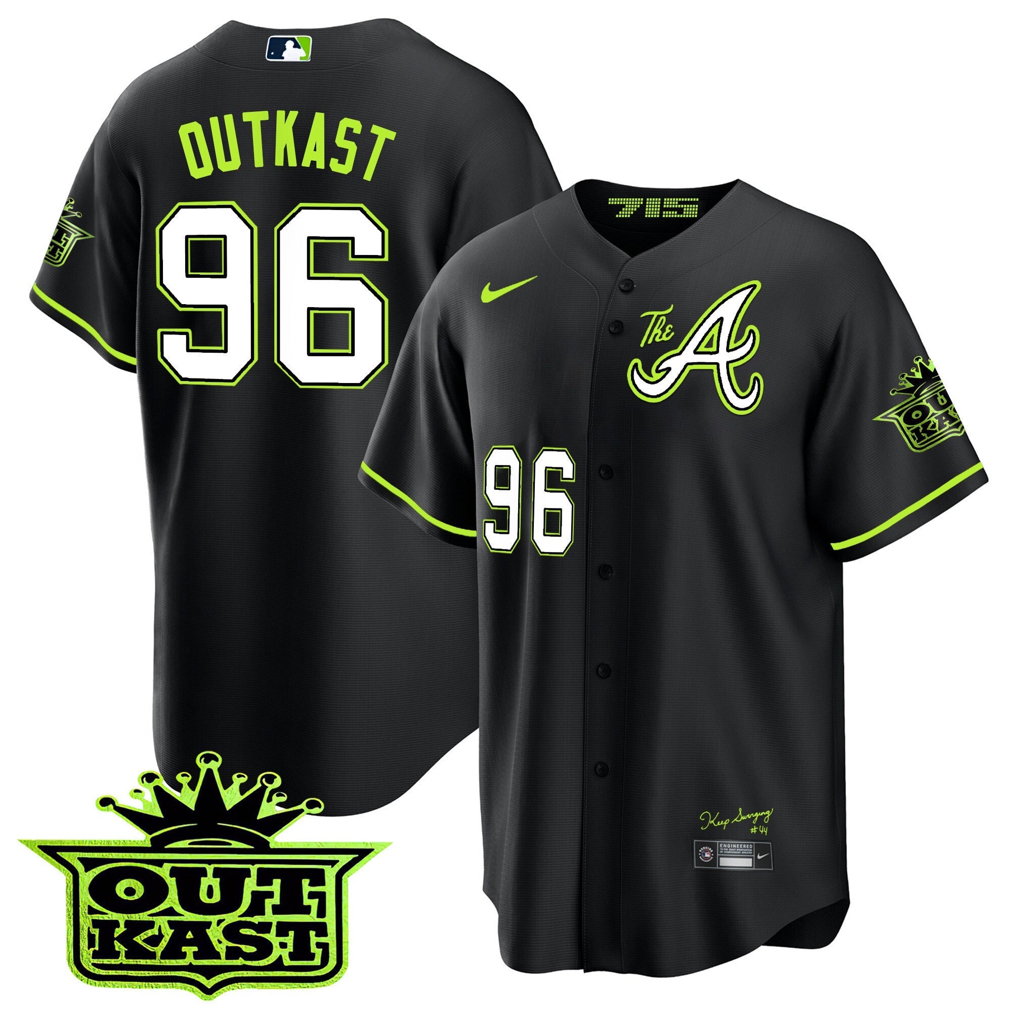 Men's Atlanta Braves Atliens The A Cool Base Jersey - All Stitched