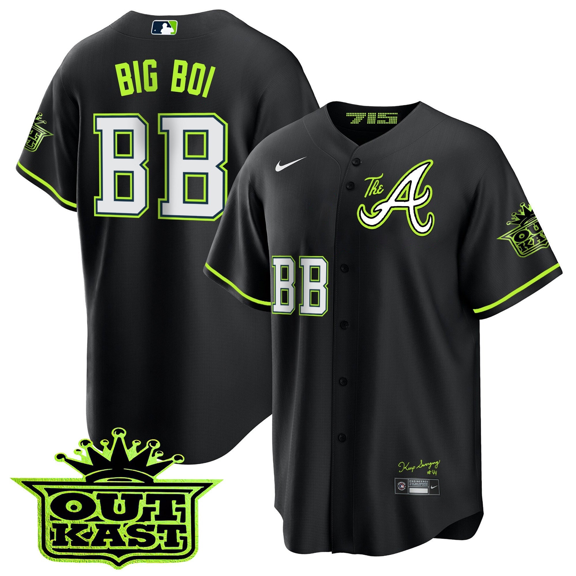 Men's Atlanta Braves Atliens The A Cool Base Jersey - All Stitched