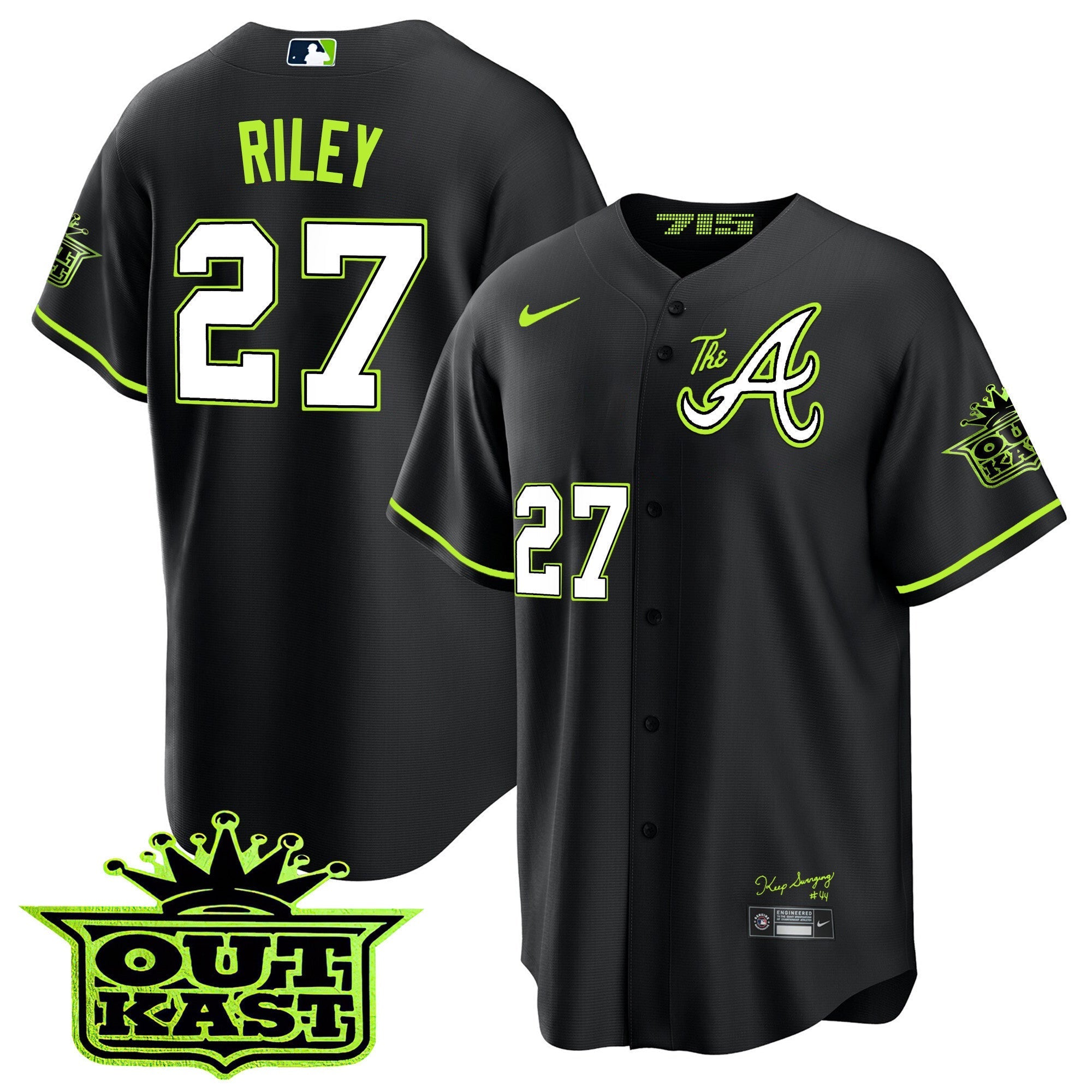 Men's Atlanta Braves Atliens The A Cool Base Jersey - All Stitched