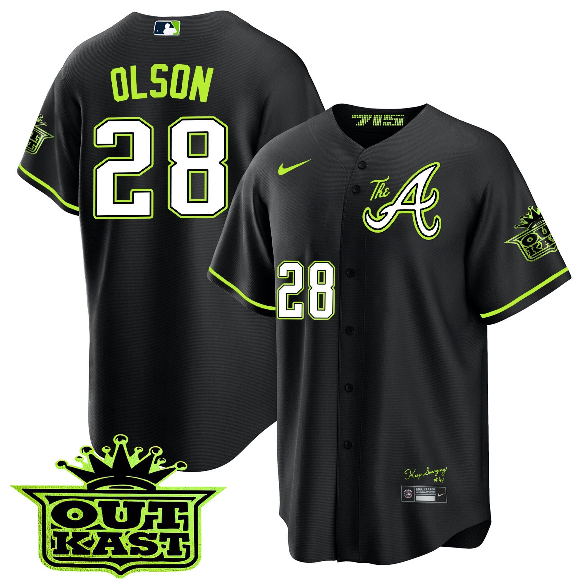 Men's Atlanta Braves Atliens The A Cool Base Jersey - All Stitched