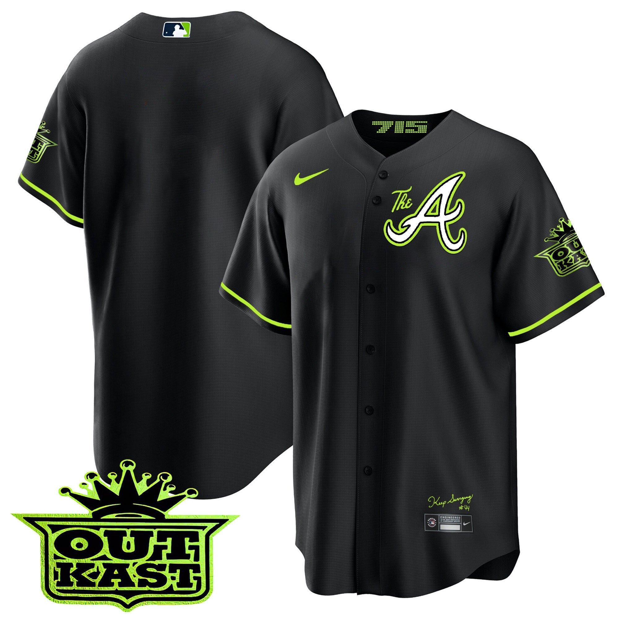 Men's Atlanta Braves Atliens The A Cool Base Jersey - All Stitched