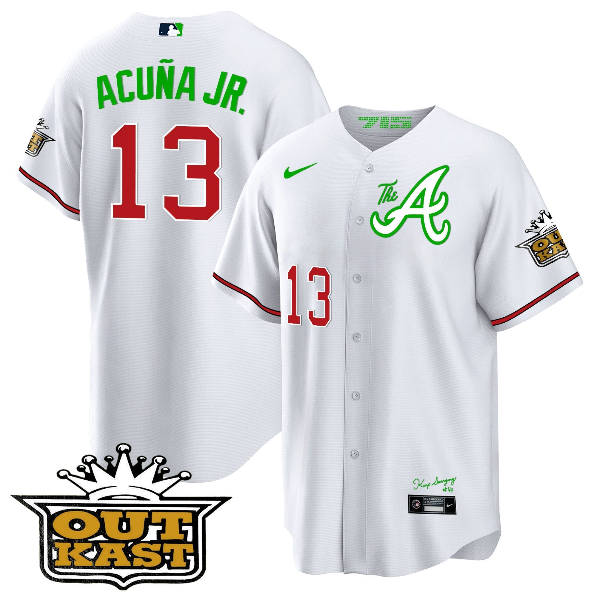 Men's Atlanta Braves Atliens The A Cool Base Jersey - All Stitched