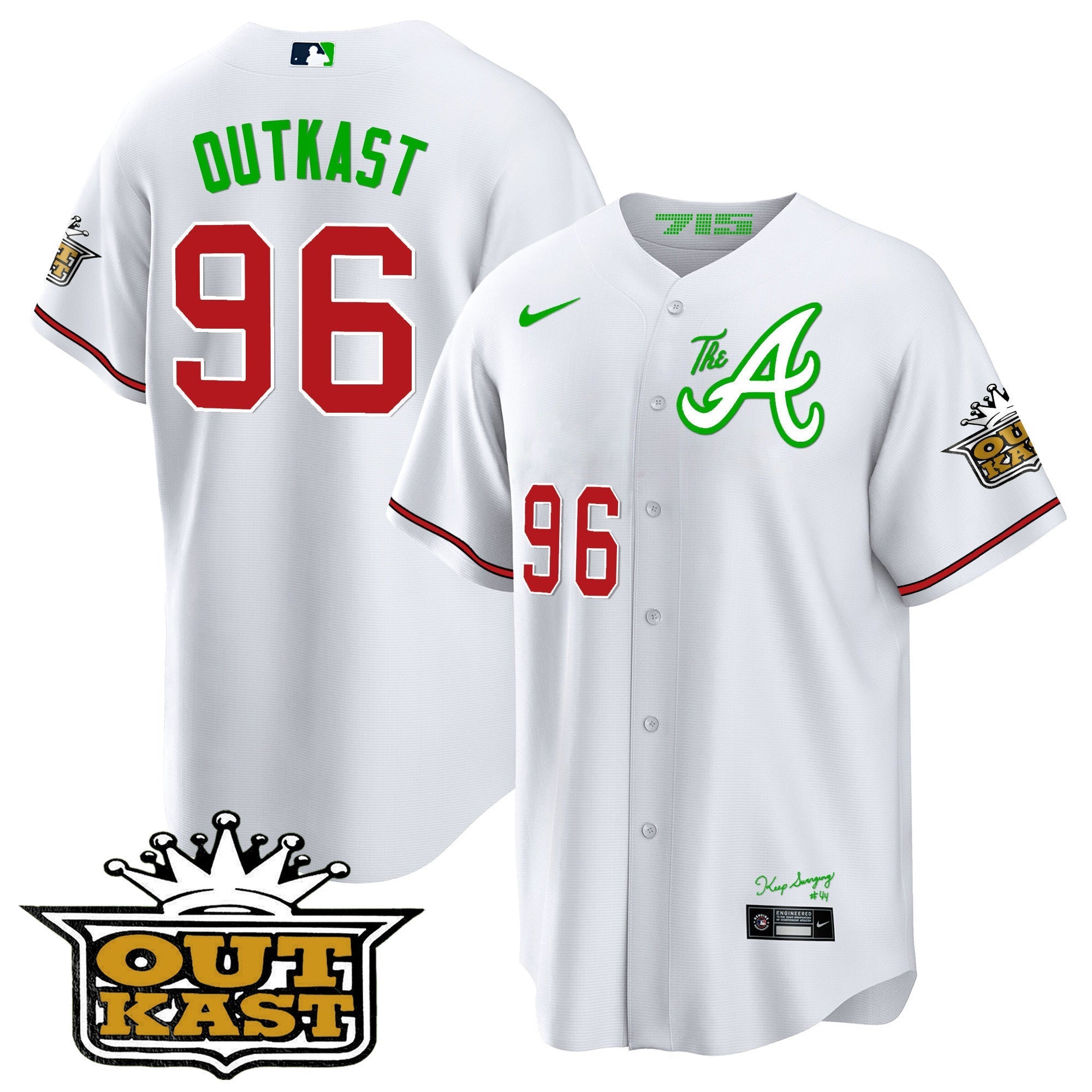 Men's Atlanta Braves Atliens The A Cool Base Jersey - All Stitched