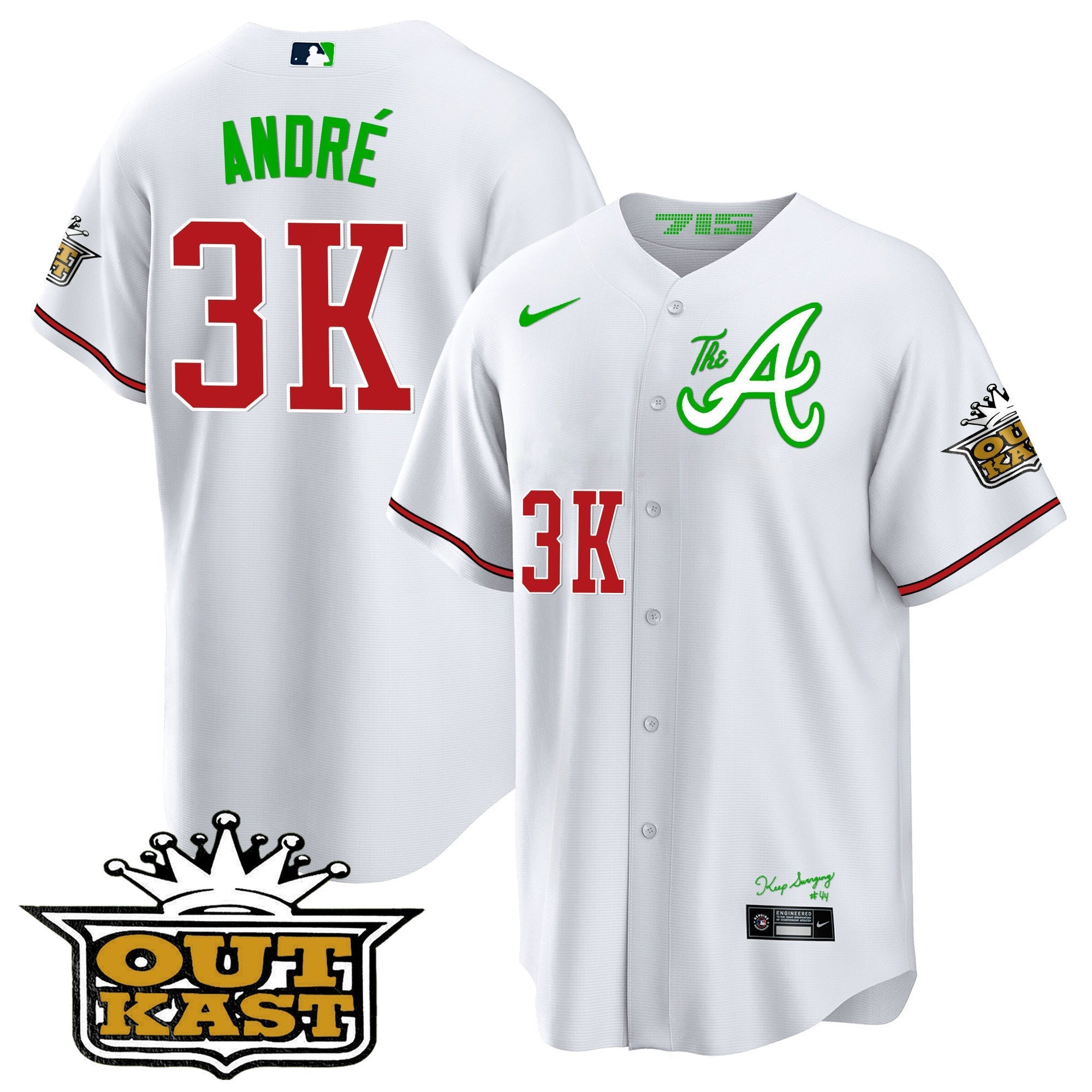 Men's Atlanta Braves Atliens The A Cool Base Jersey - All Stitched