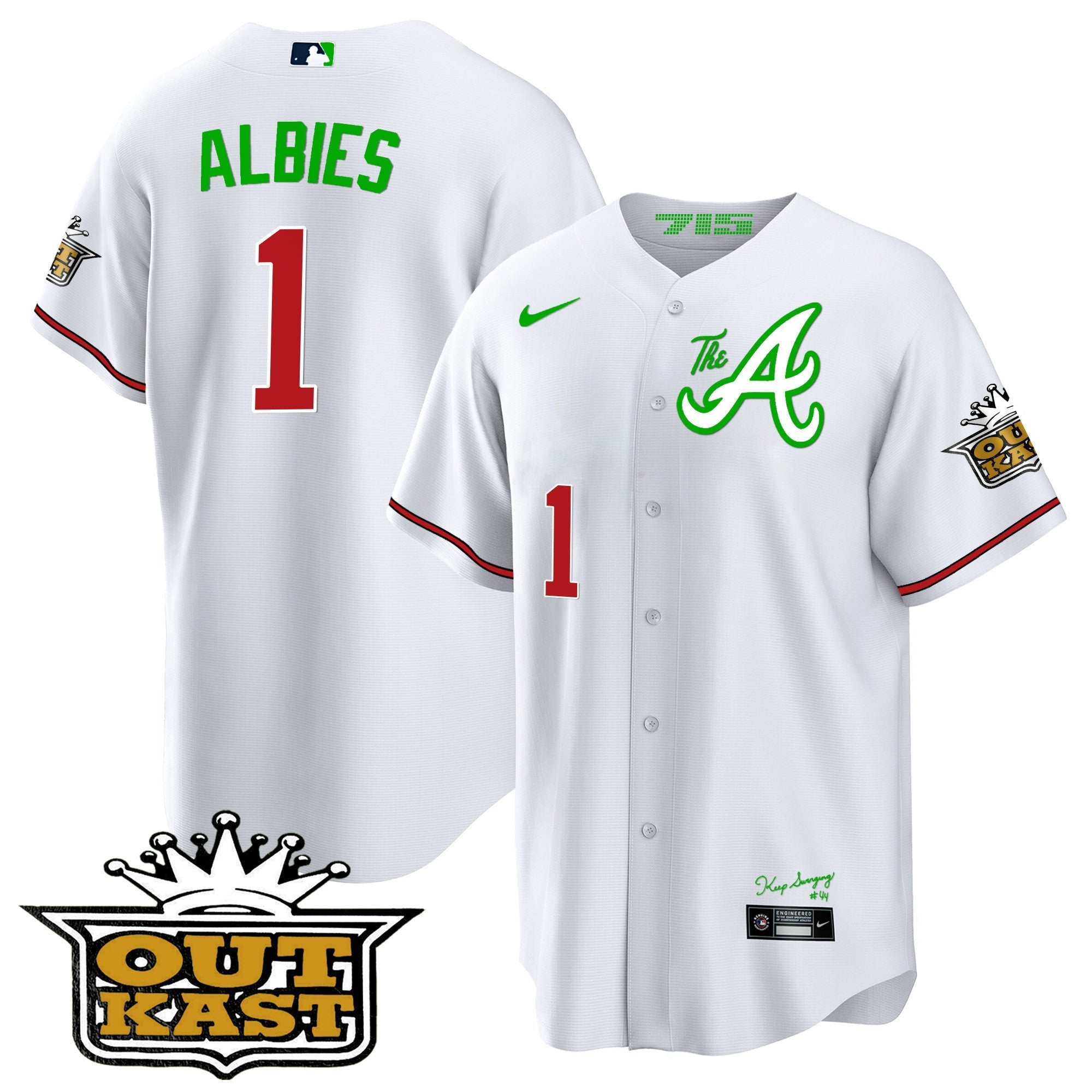 Men's Atlanta Braves Atliens The A Cool Base Jersey - All Stitched