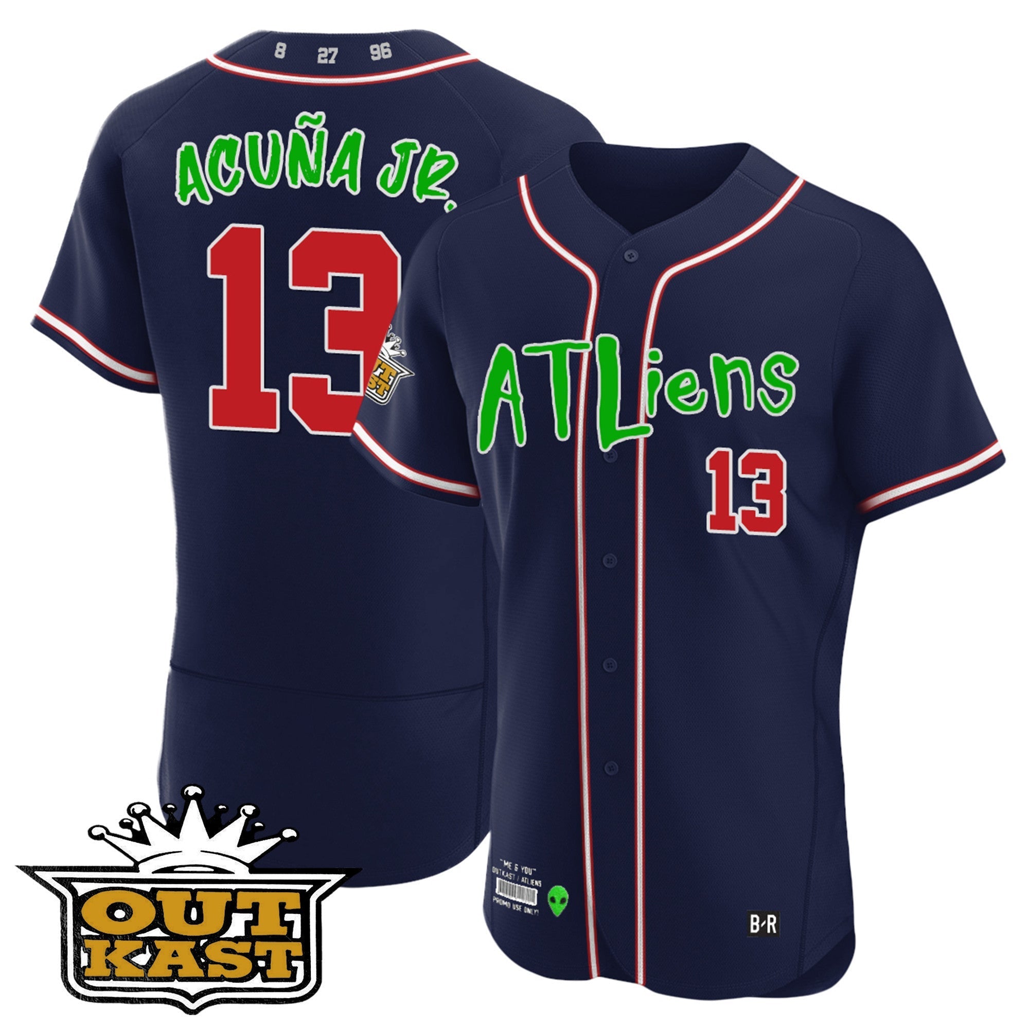 Men's Atlanta Braves Atliens Flex Base Jersey - All Stitched