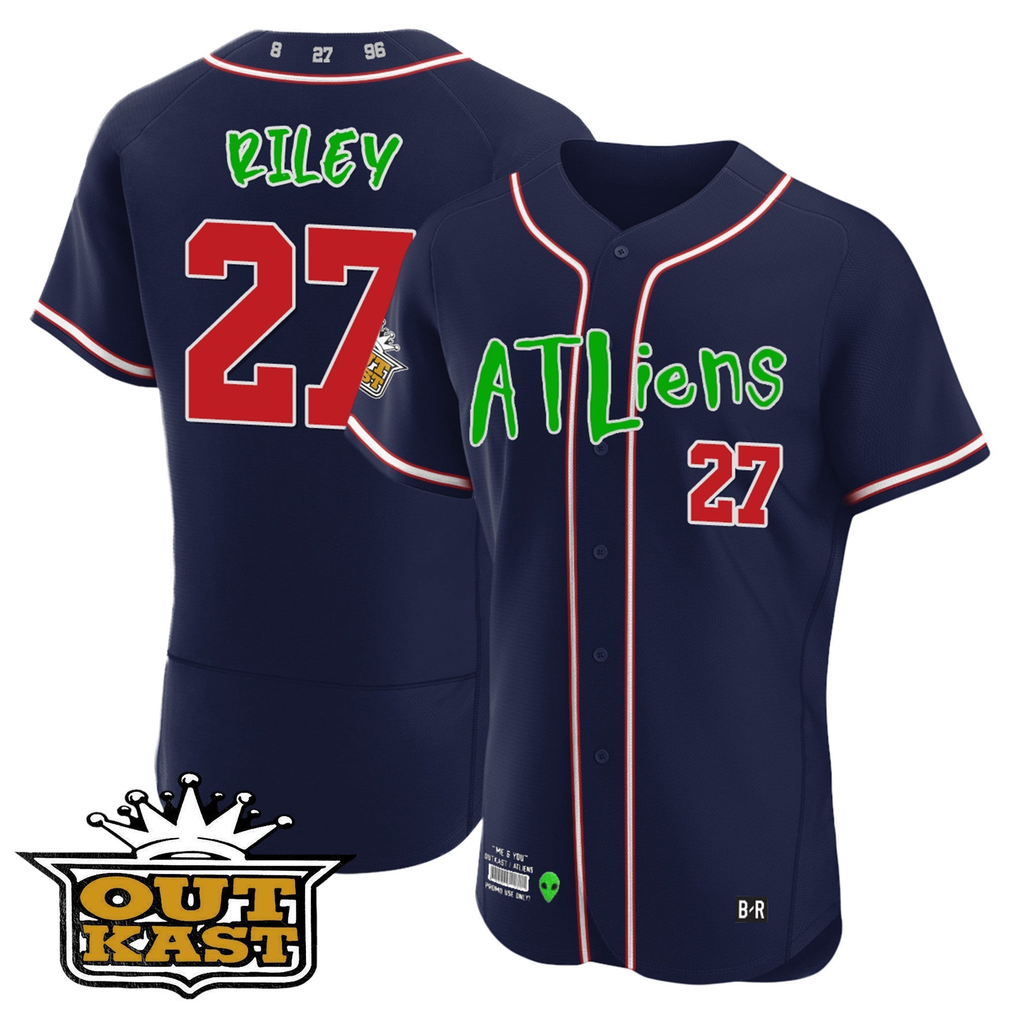 Men's Atlanta Braves Atliens Flex Base Jersey - All Stitched