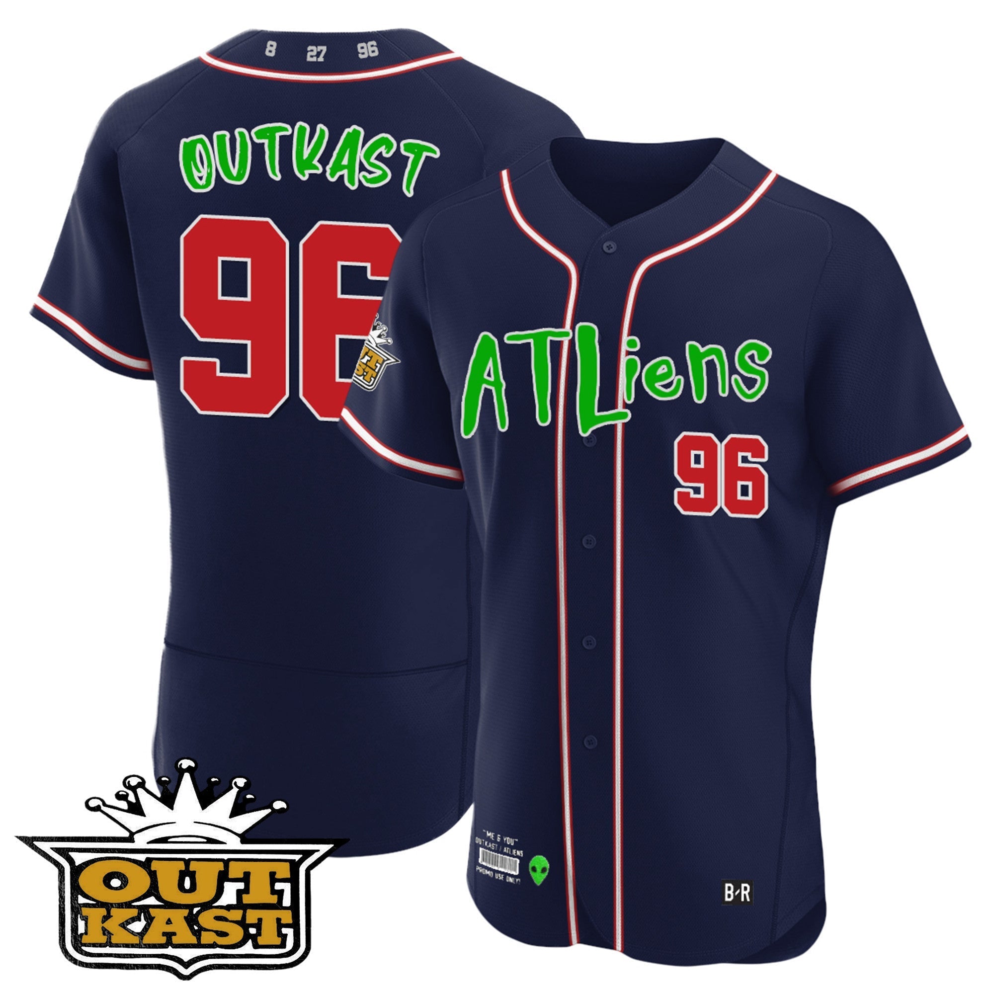 Men's Atlanta Braves Atliens Flex Base Jersey - All Stitched