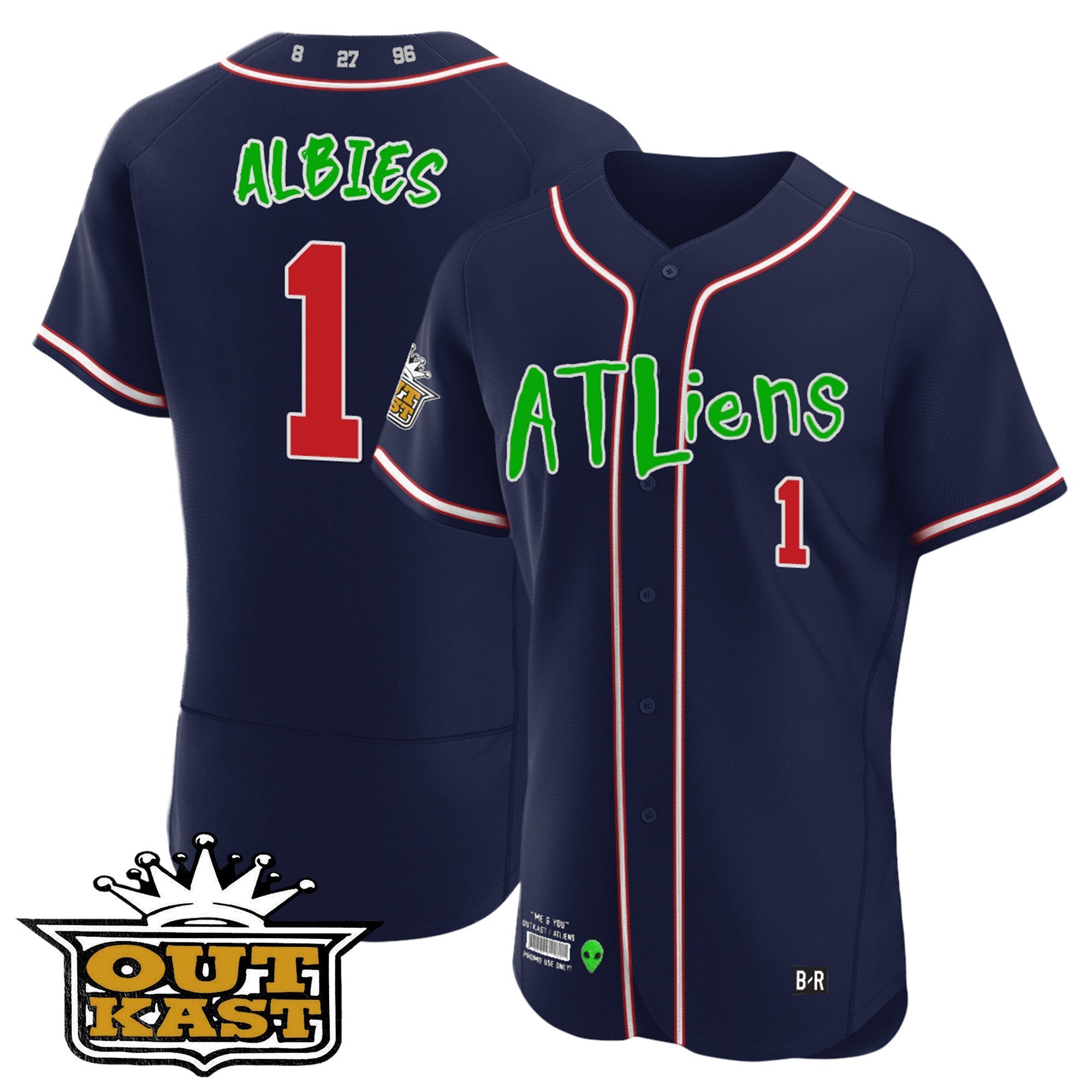Men's Atlanta Braves Atliens Flex Base Jersey - All Stitched