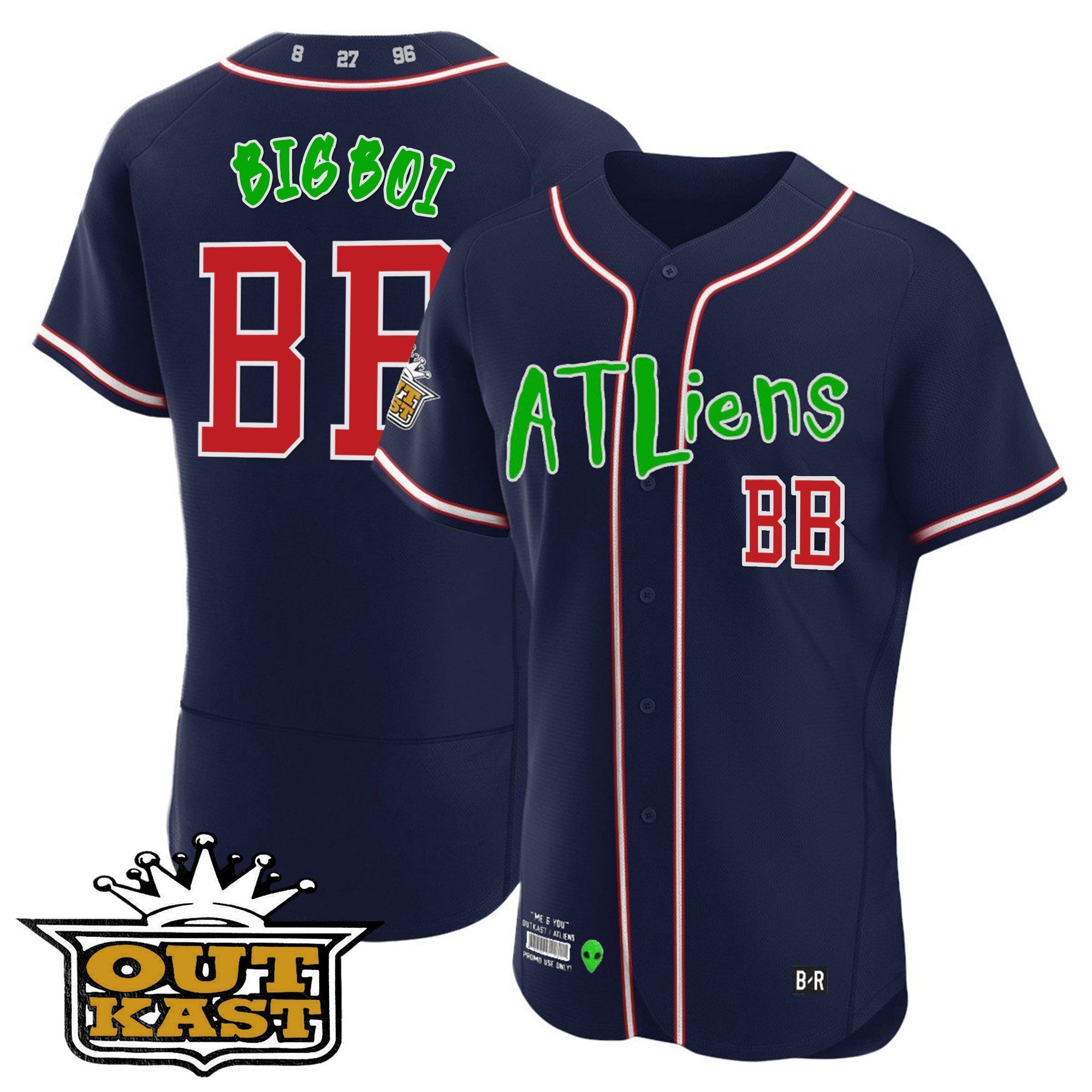 Men's Atlanta Braves Atliens Flex Base Jersey - All Stitched