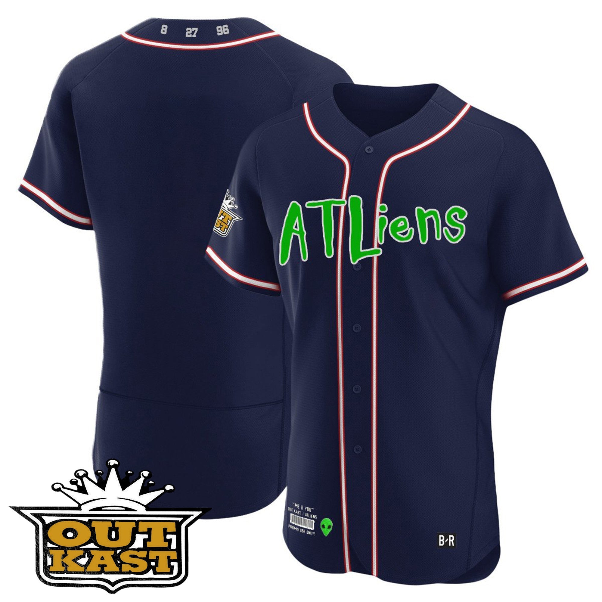 Men's Atlanta Braves Atliens Flex Base Jersey - All Stitched