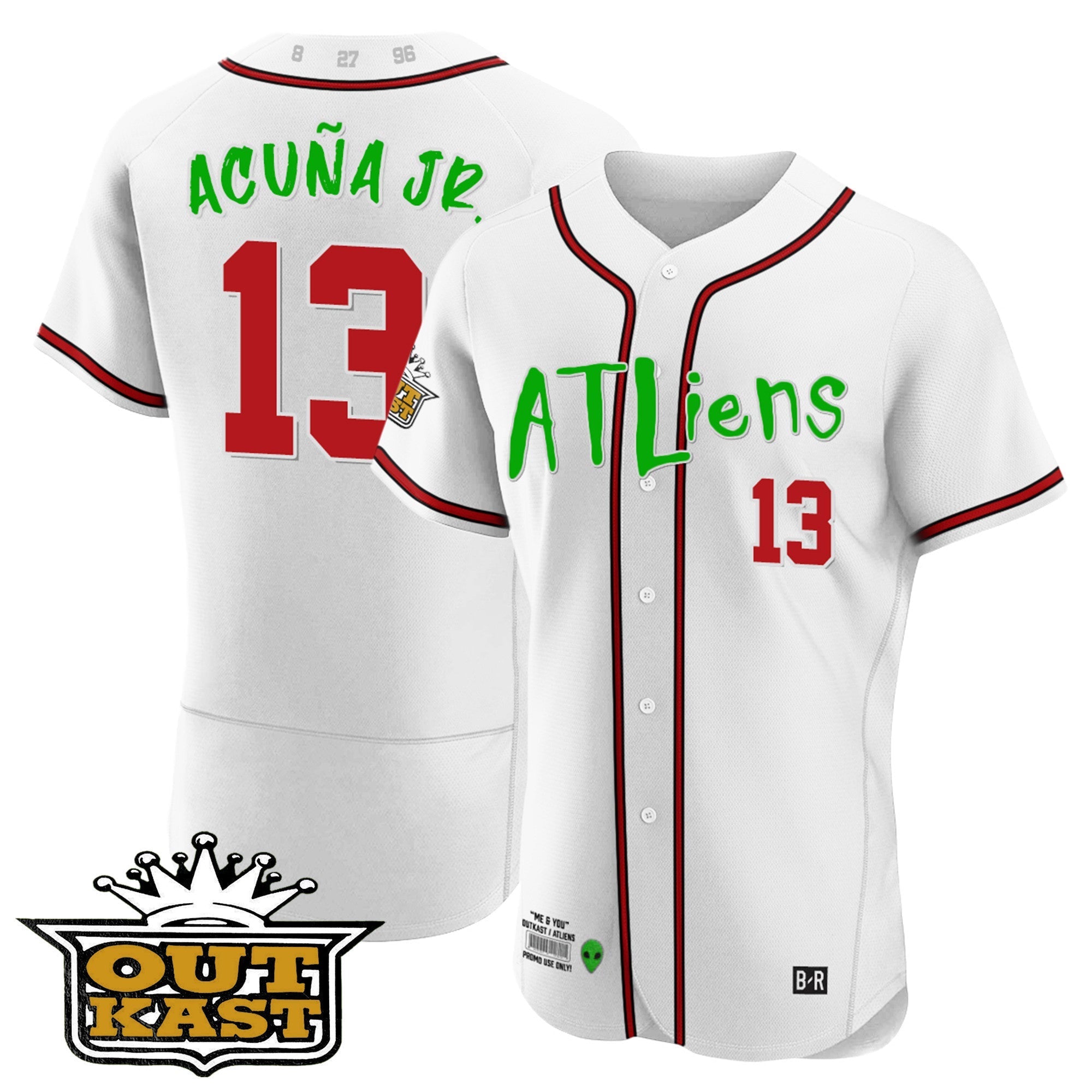 Men's Atlanta Braves Atliens Flex Base Jersey - All Stitched