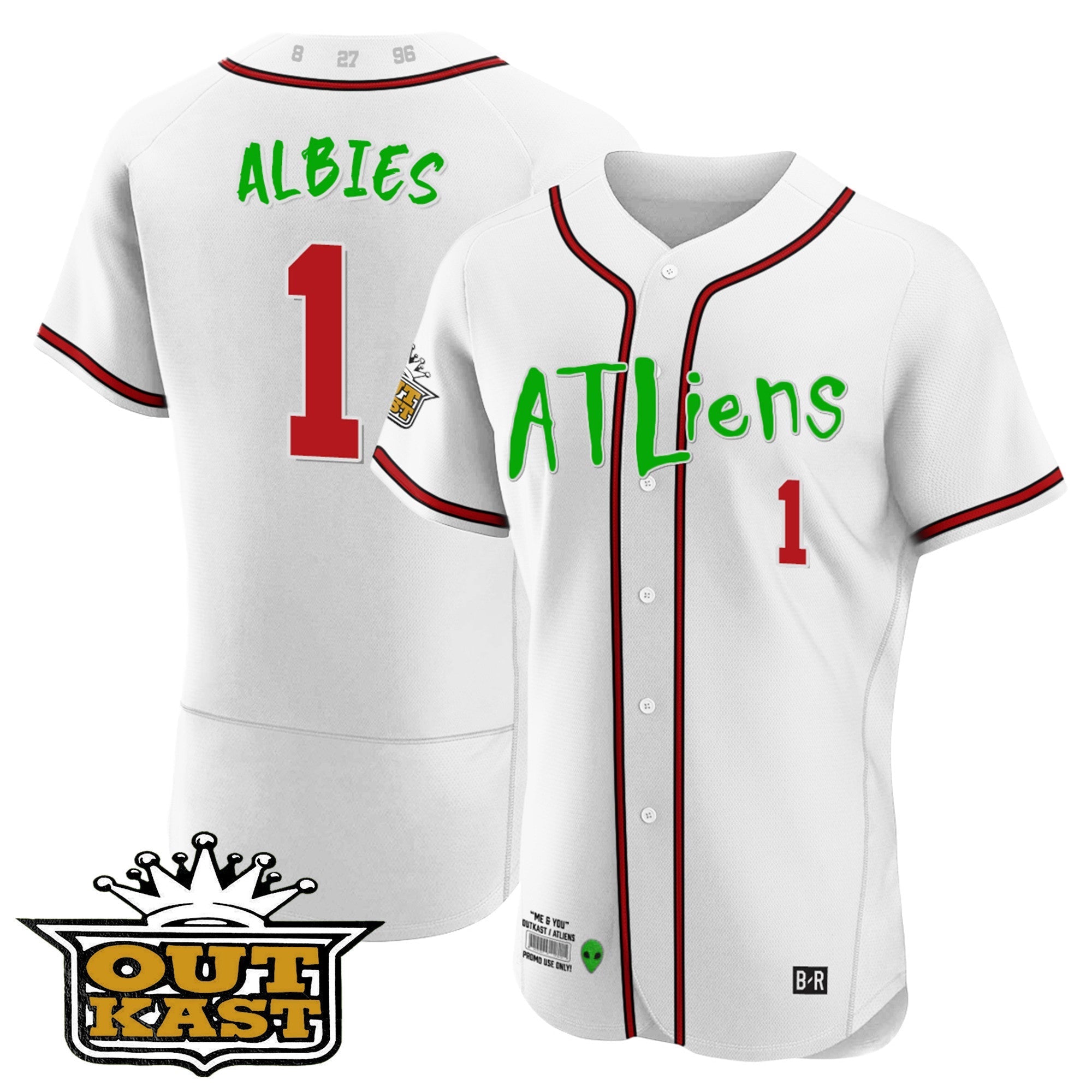Men's Atlanta Braves Atliens Flex Base Jersey - All Stitched