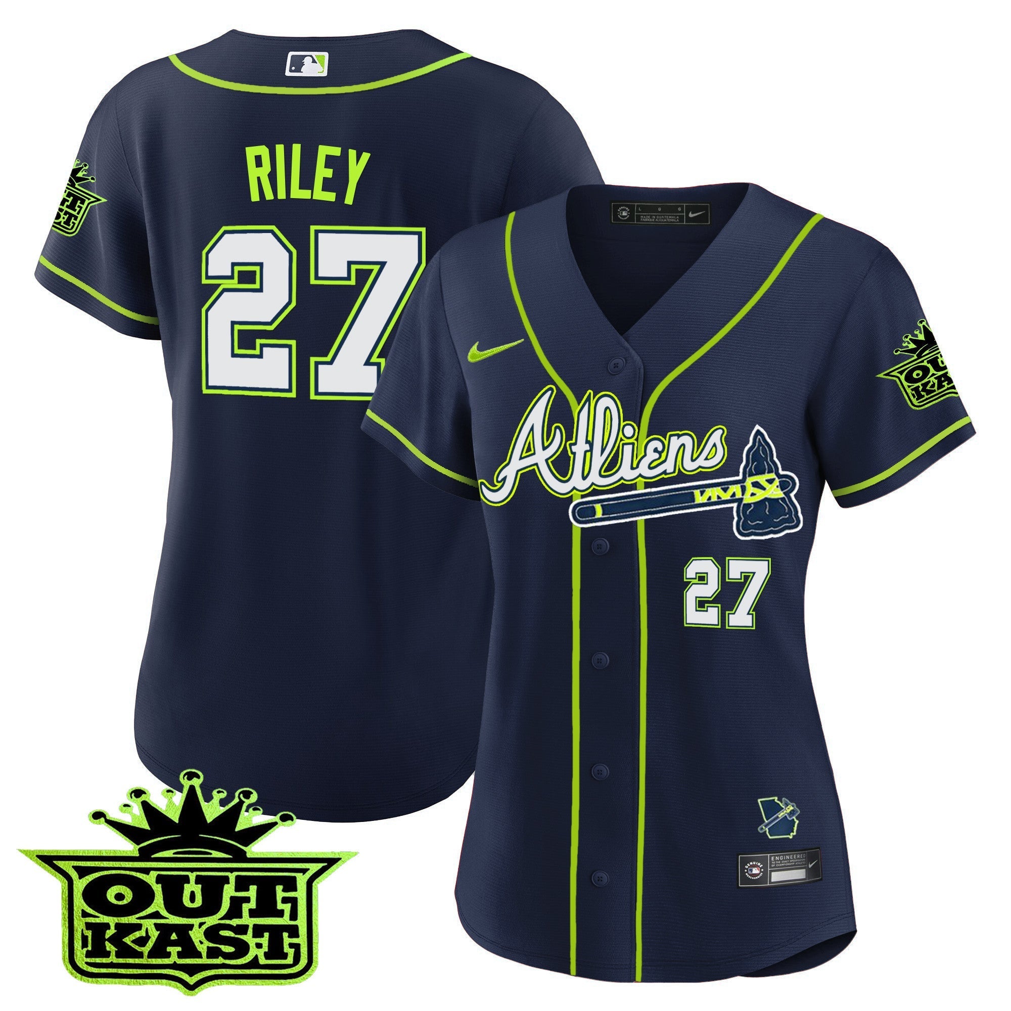 Women's Atlanta Braves Atliens Jersey - All Stitched