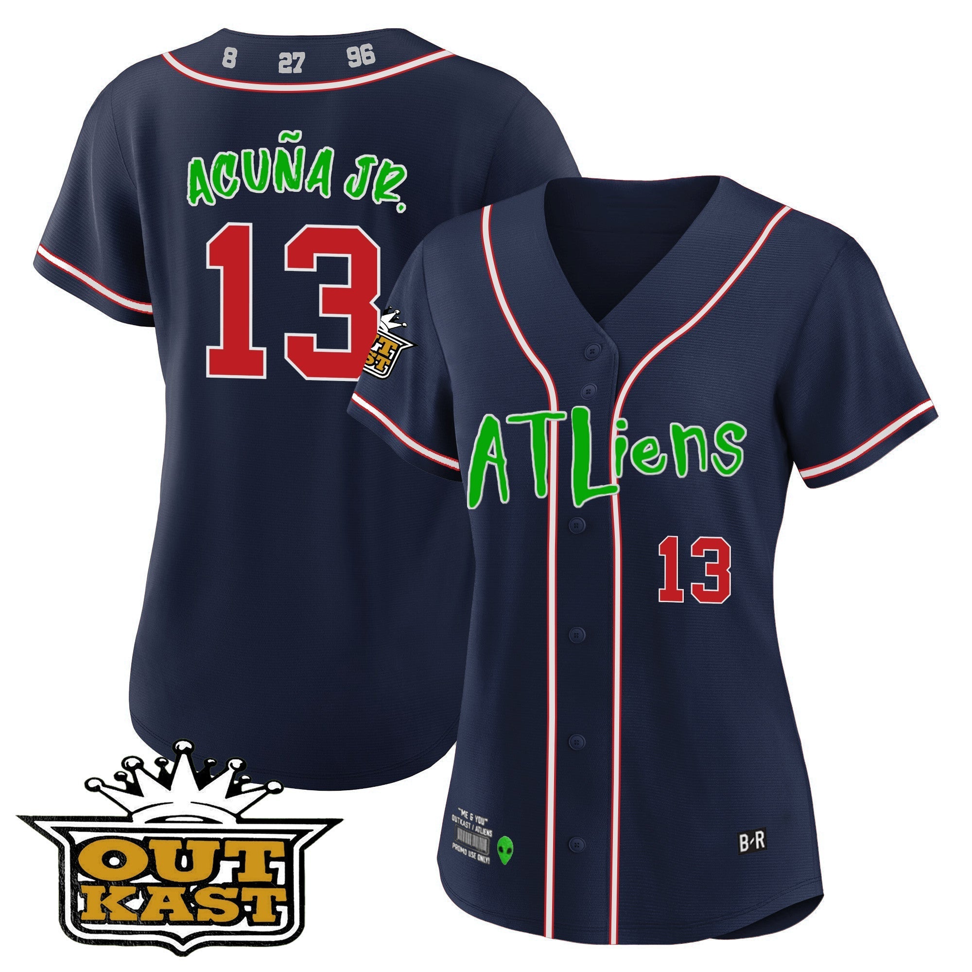 Women's Atlanta Braves Atliens Jersey - All Stitched
