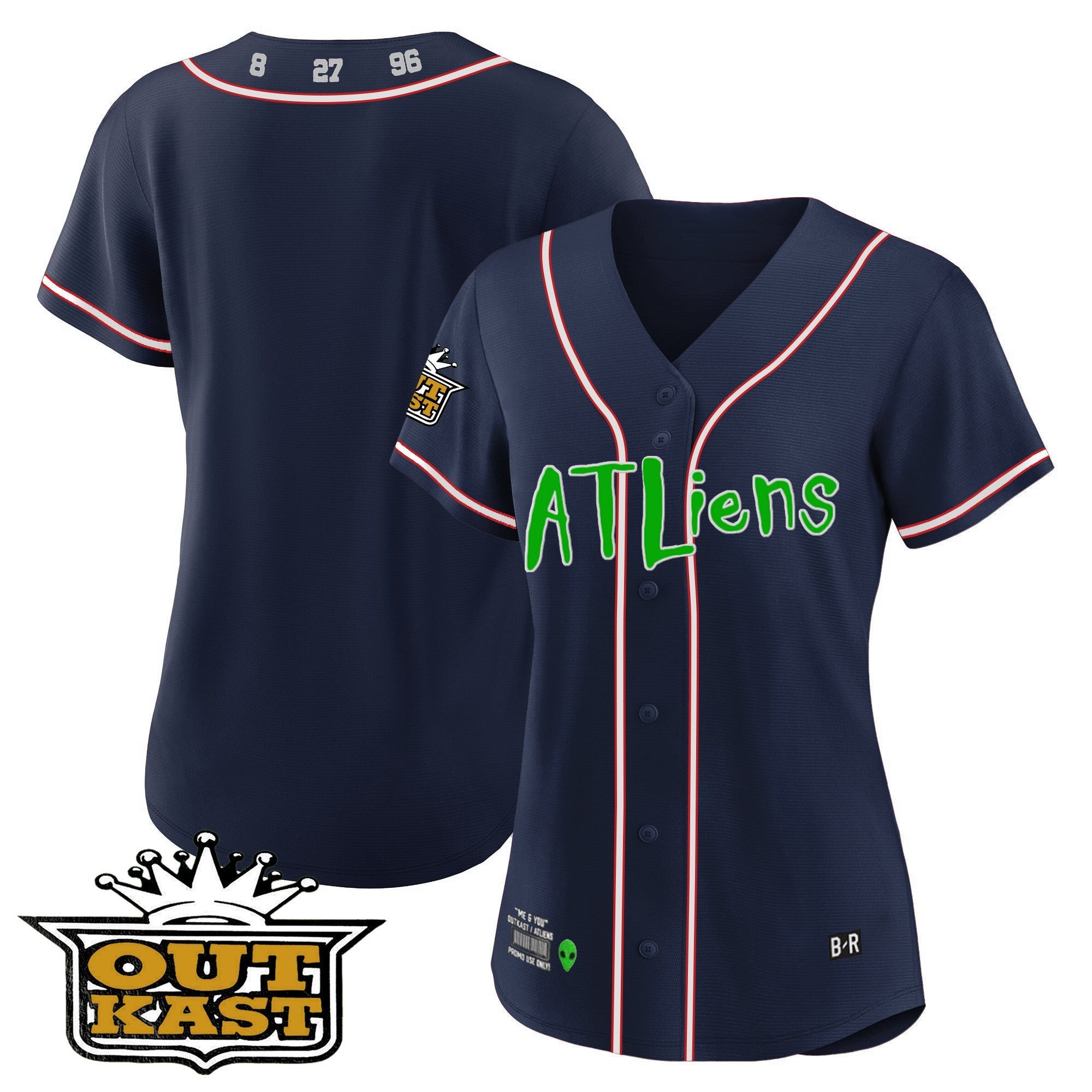 Women's Atlanta Braves Atliens Jersey - All Stitched