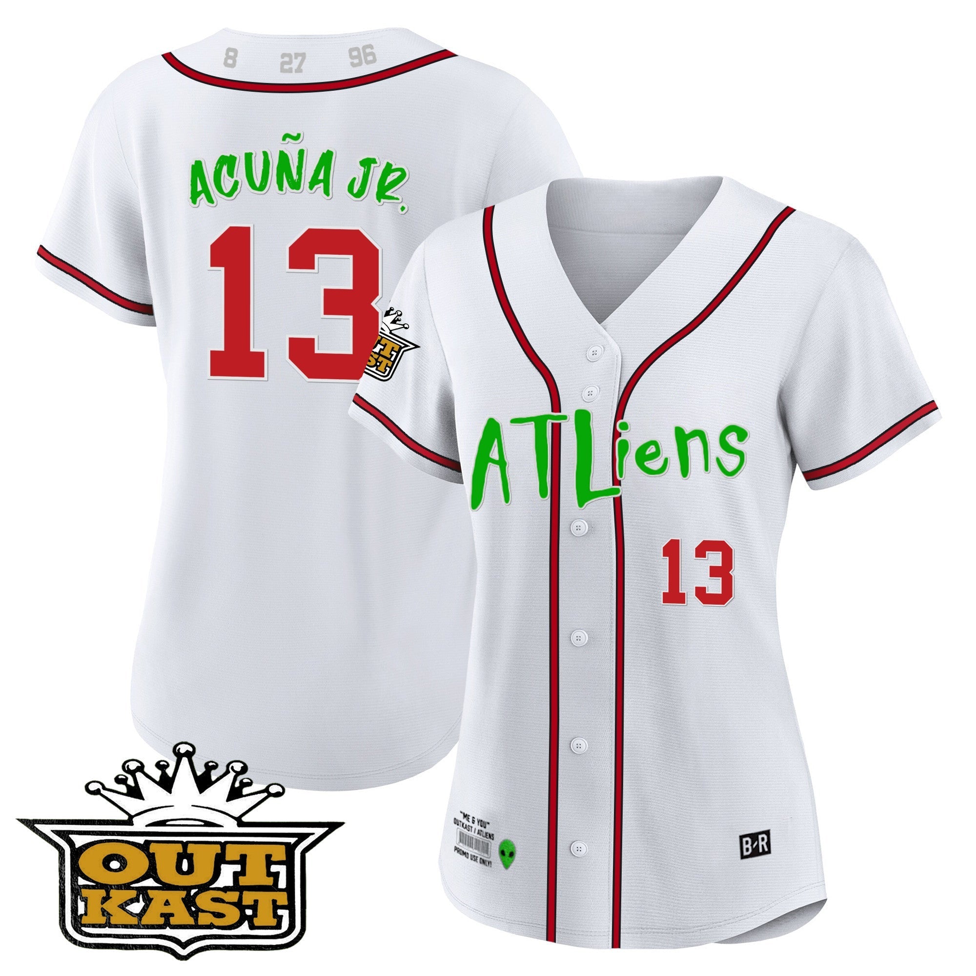 Women's Atlanta Braves Atliens Jersey - All Stitched