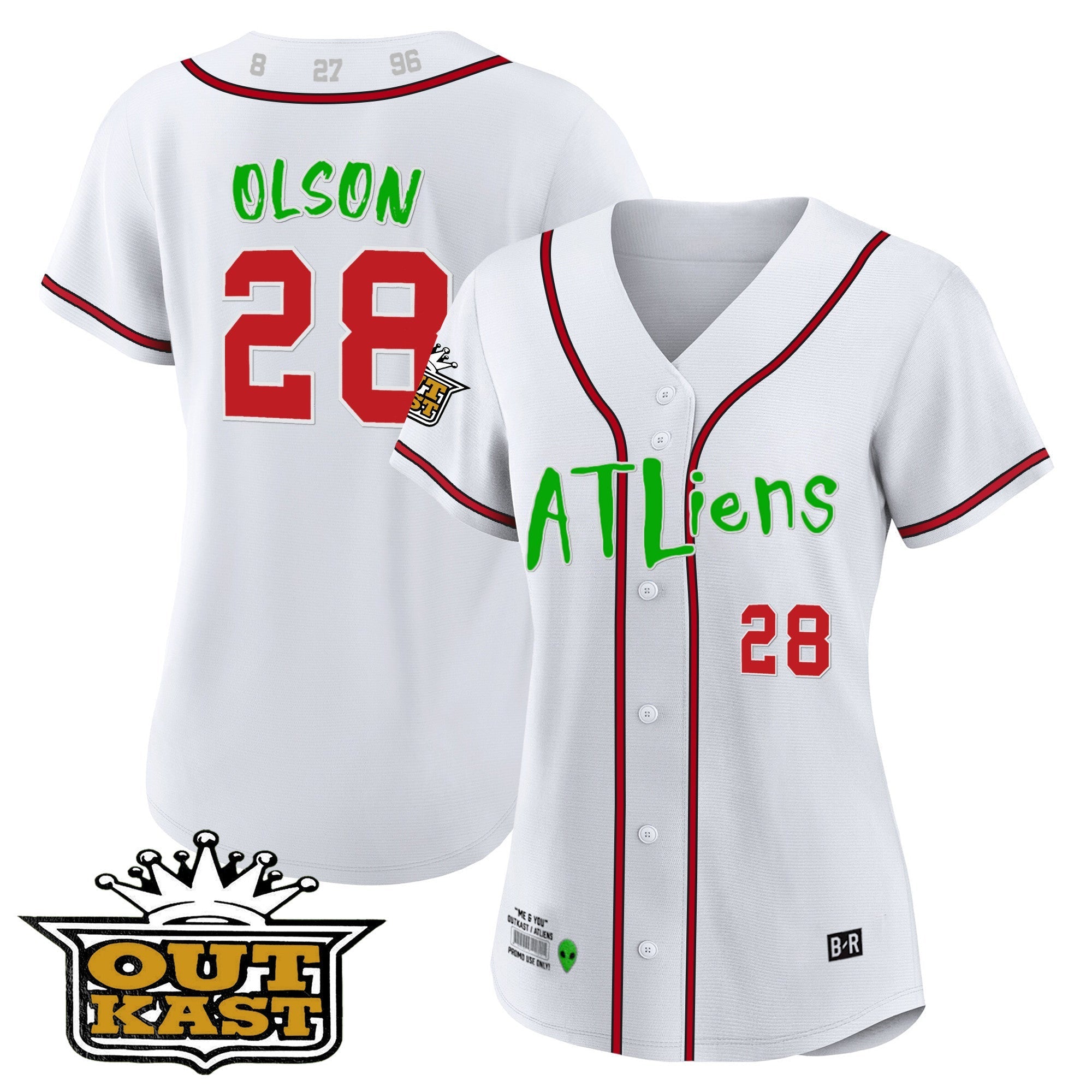 Women's Atlanta Braves Atliens Jersey - All Stitched
