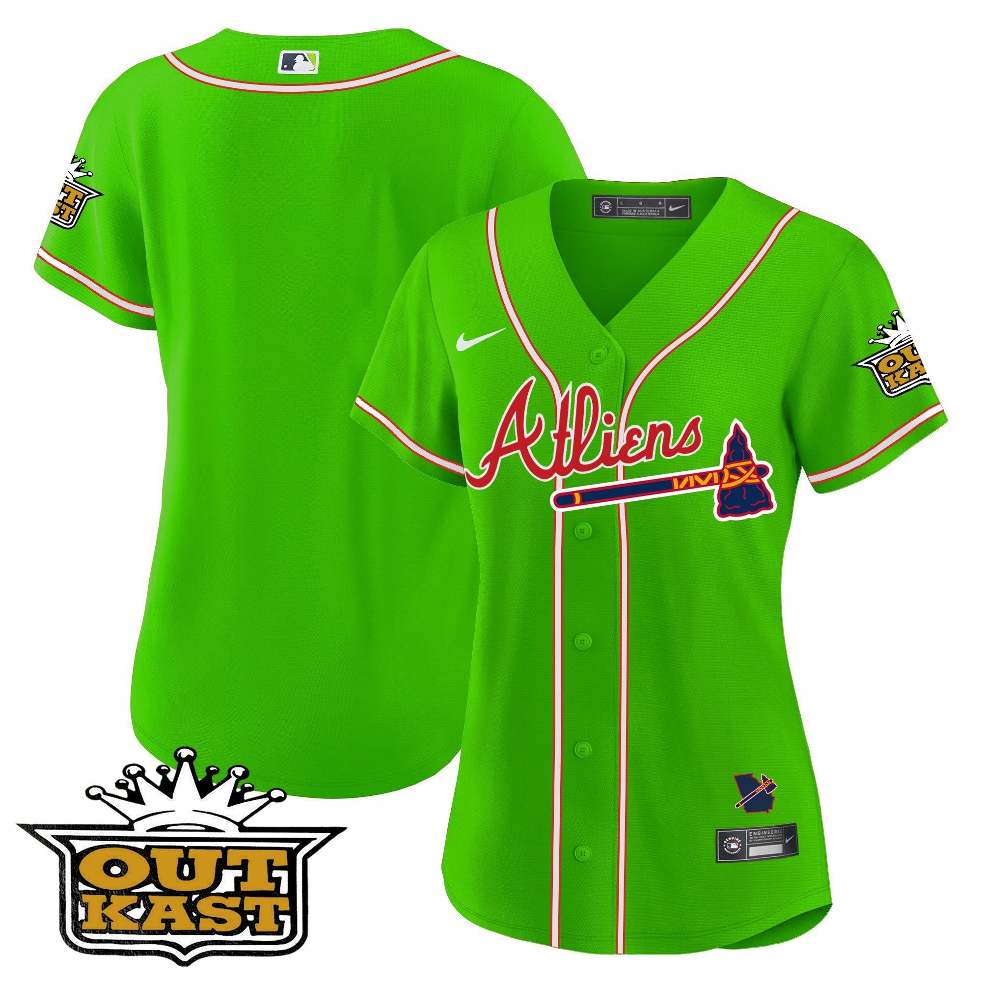 Women's Atlanta Braves Atliens Jersey - All Stitched