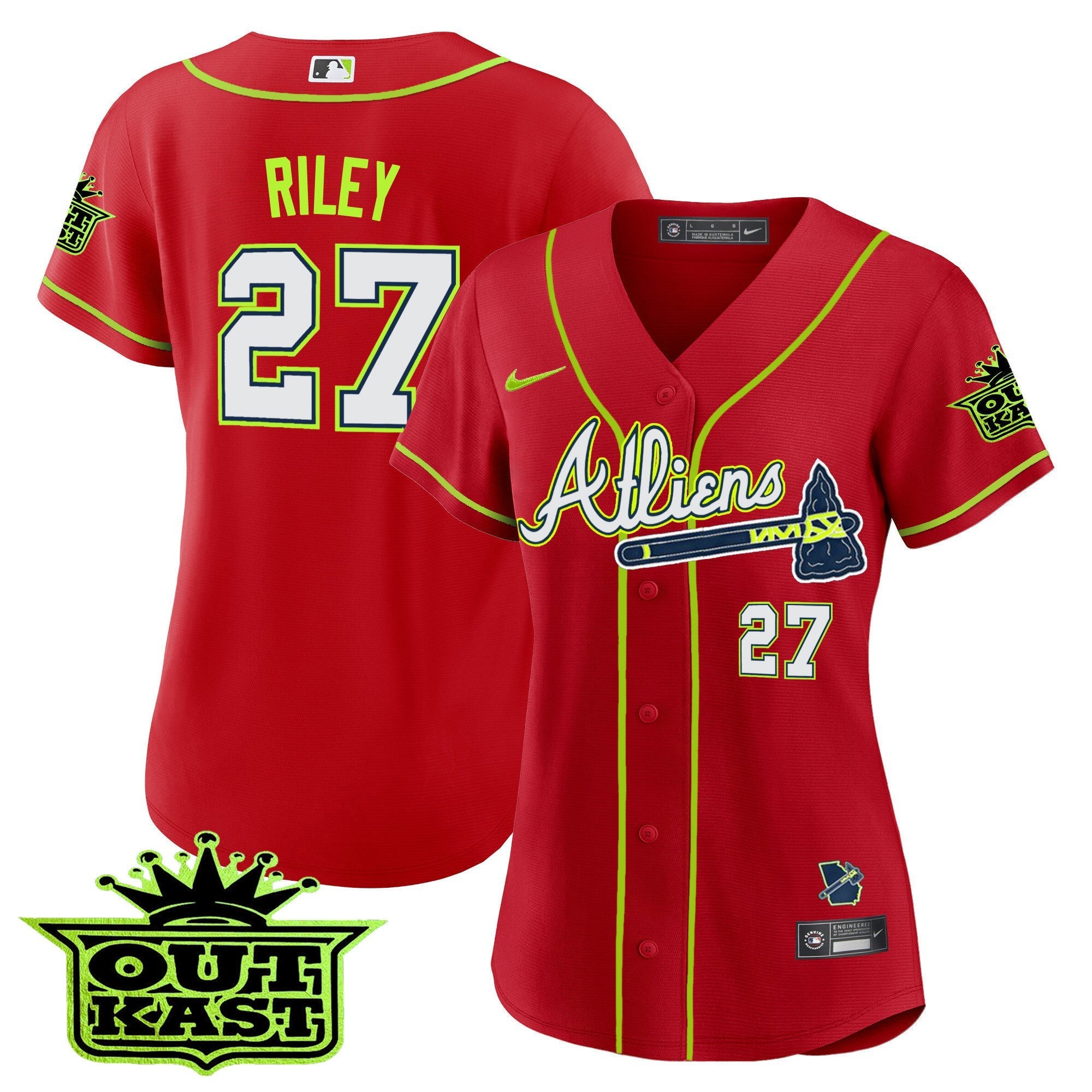 Women's Atlanta Braves Atliens Jersey - All Stitched