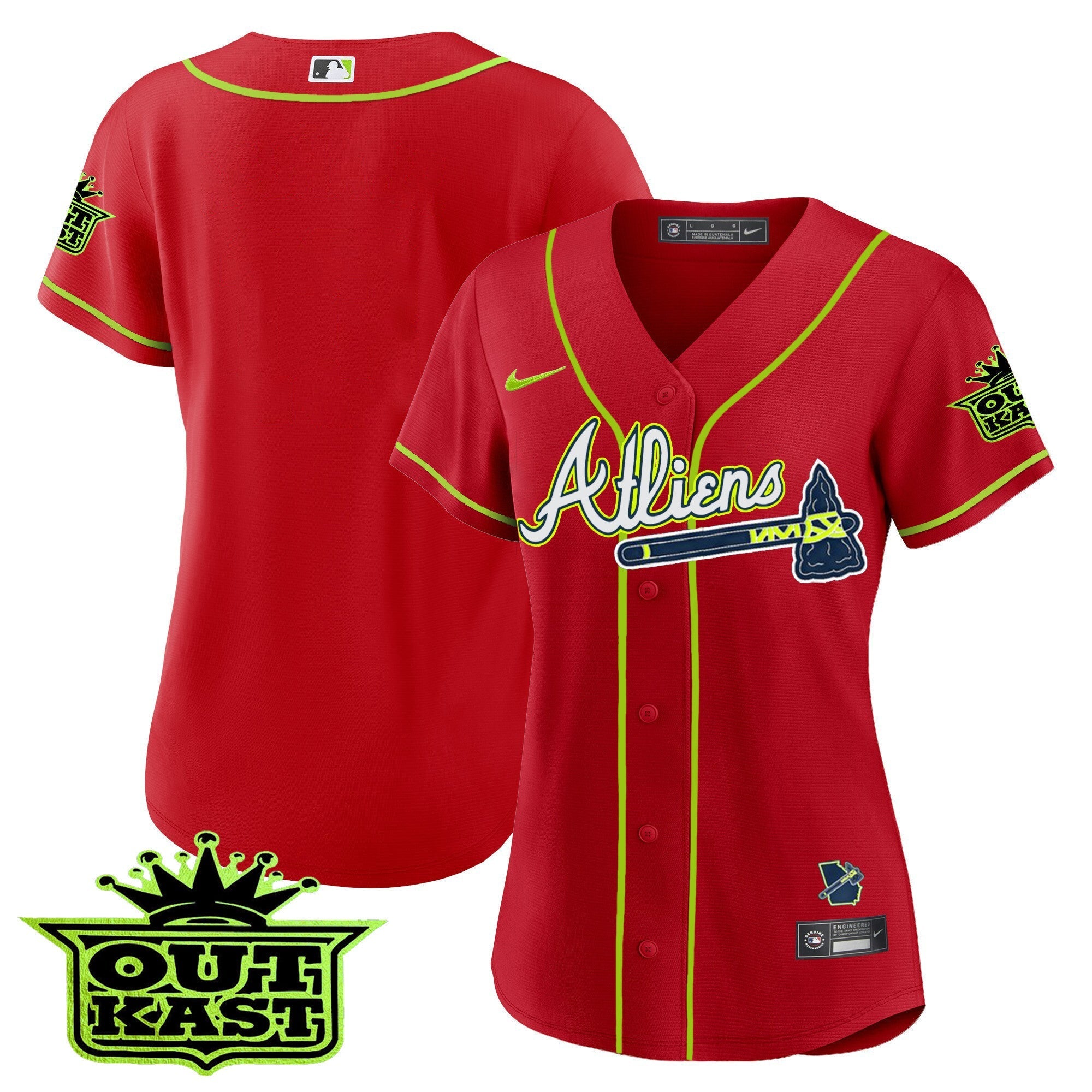 Women's Atlanta Braves Atliens Jersey - All Stitched