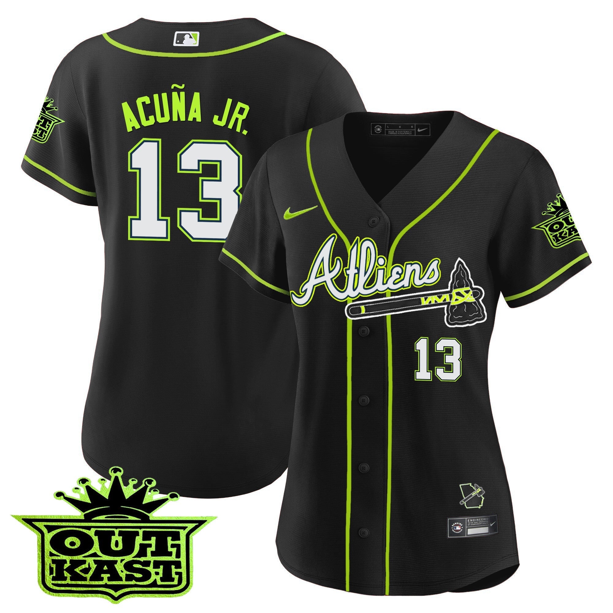 Women's Atlanta Braves Atliens Jersey - All Stitched
