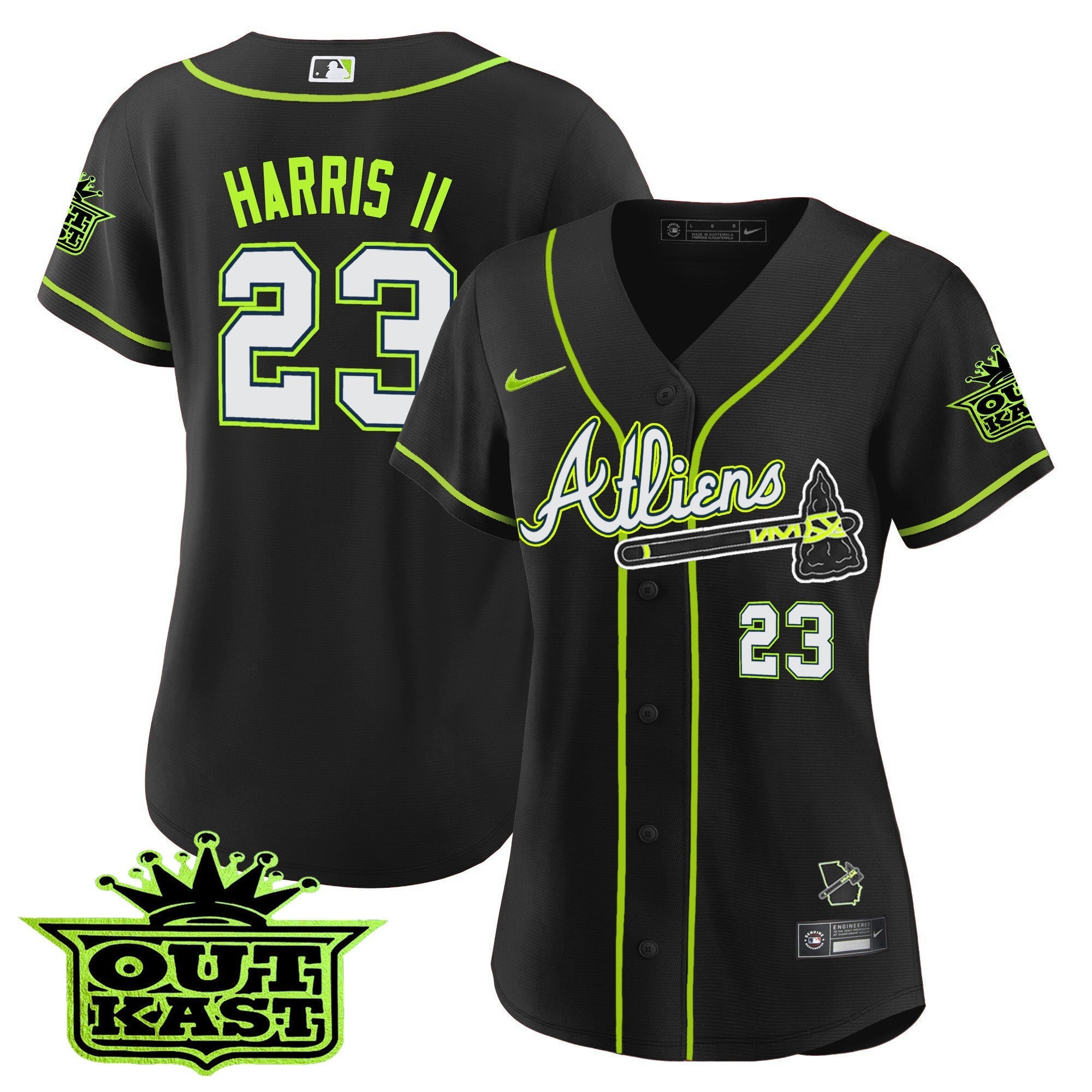Women's Atlanta Braves Atliens Jersey - All Stitched
