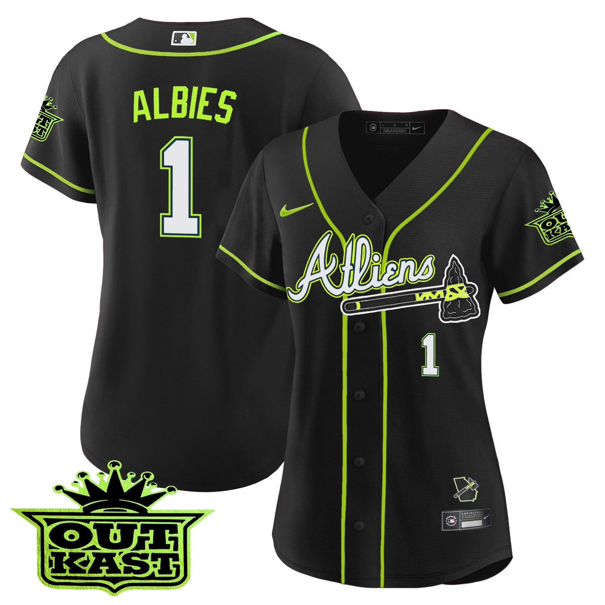 Women's Atlanta Braves Atliens Jersey - All Stitched