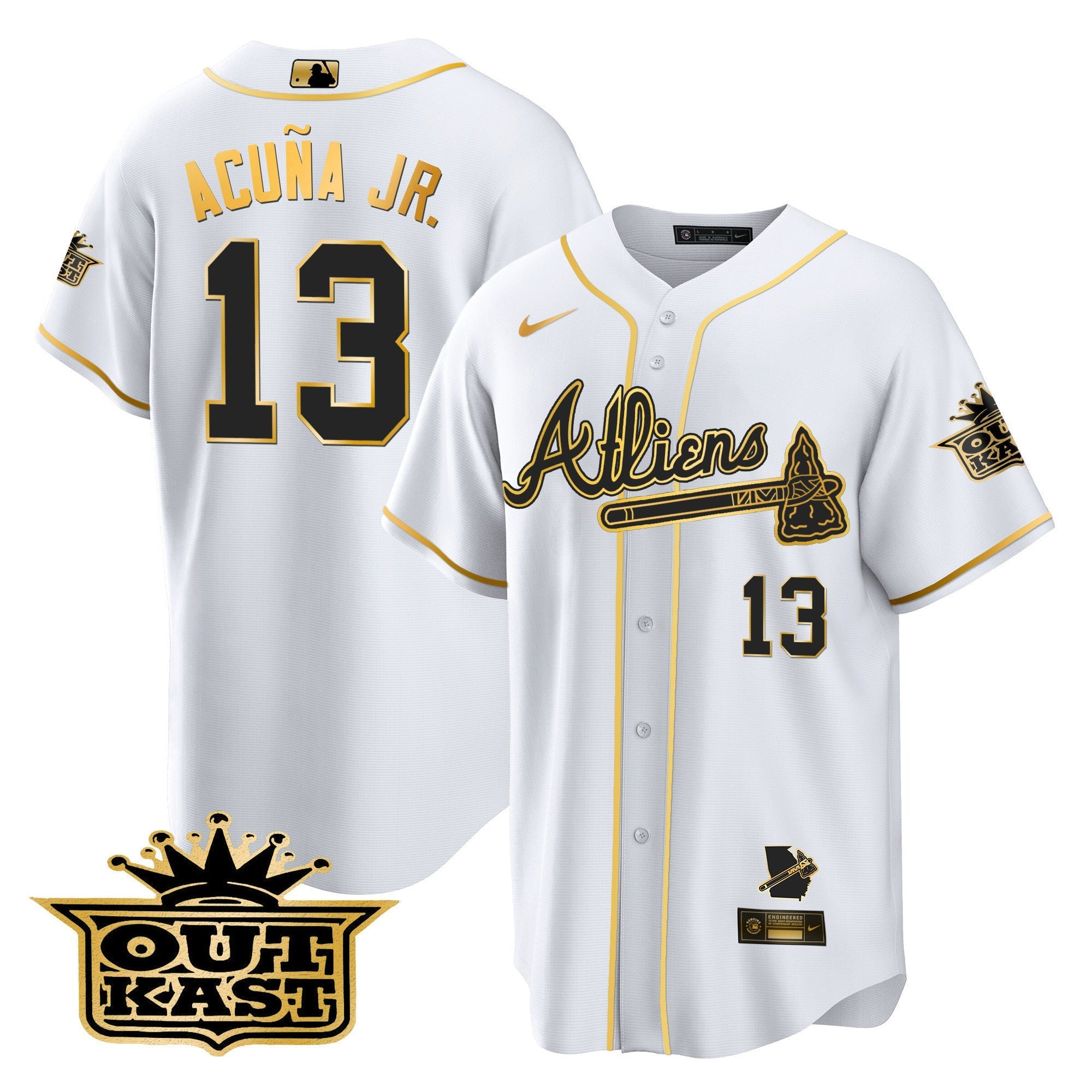 Men's Atlanta Braves Atliens Cool Base Jersey V2 - All Stitched