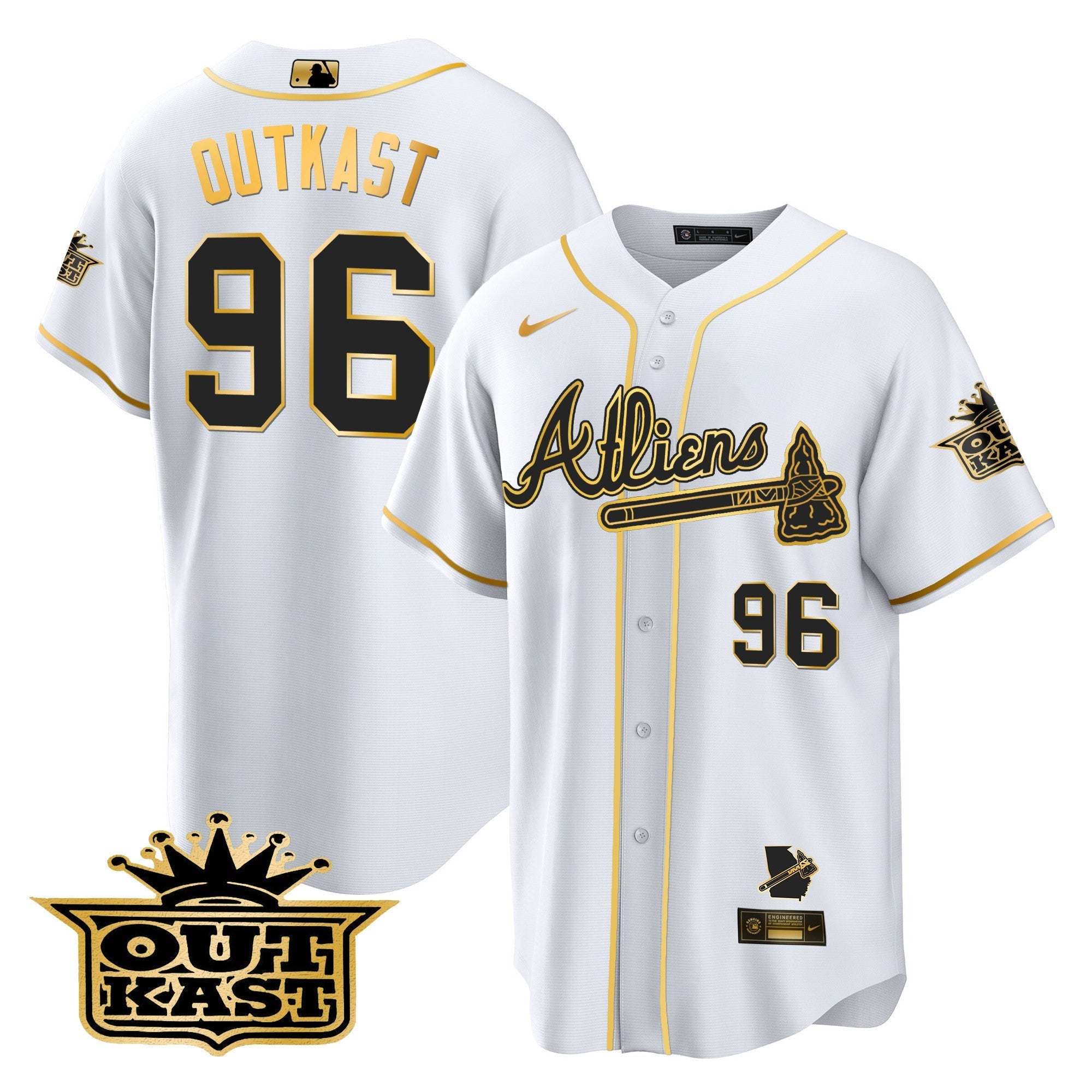 Men's Atlanta Braves Atliens Cool Base Jersey V2 - All Stitched